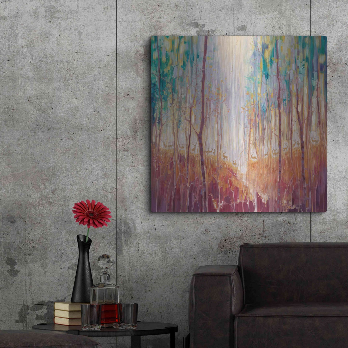 Luxe Metal Art 'Forest Souls' by Gill Bustamante, Metal Wall Art,36x36