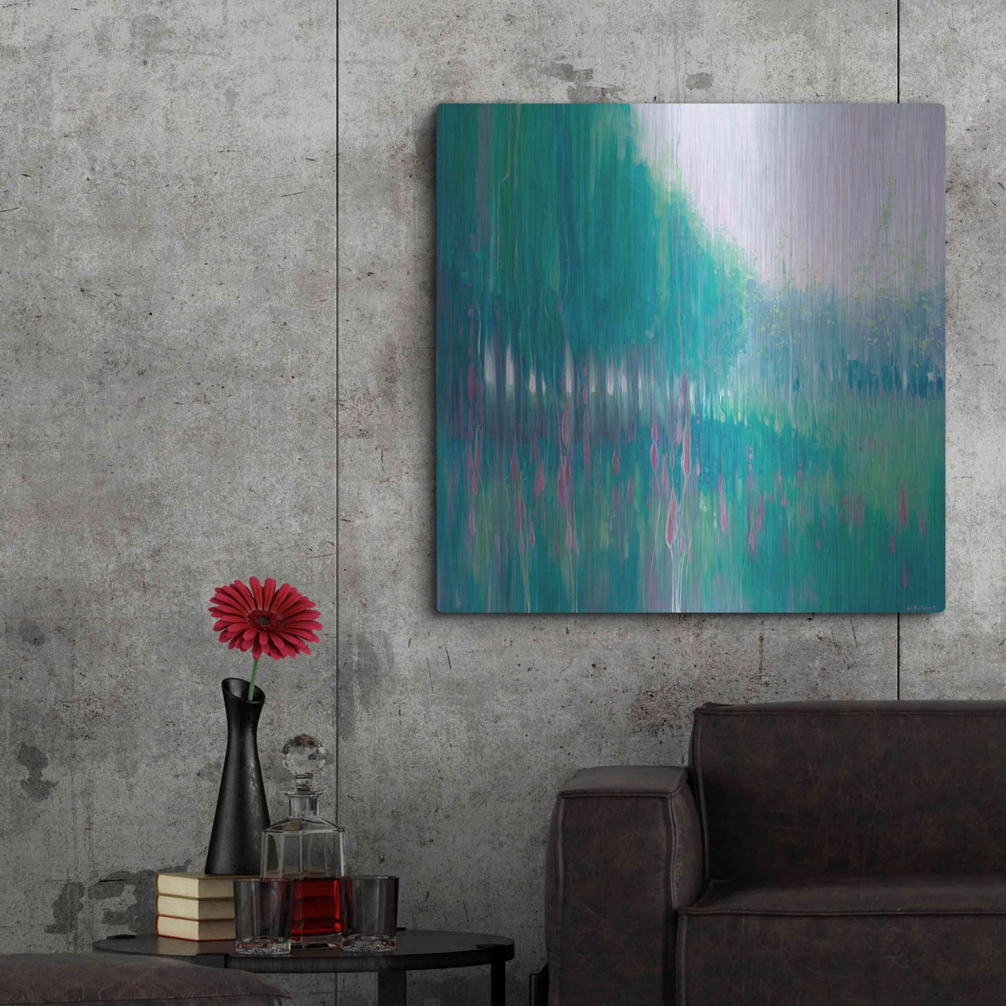 Luxe Metal Art 'Timeless Meadow' by Gill Bustamante, Metal Wall Art,36x36