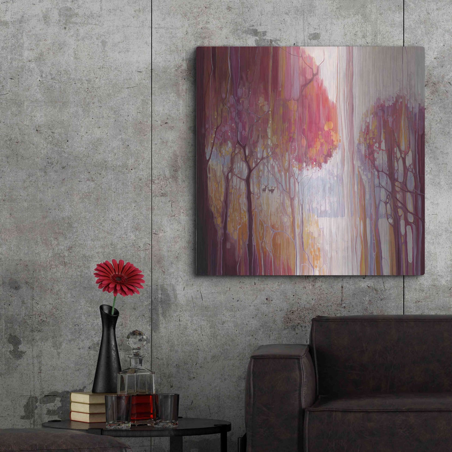 Luxe Metal Art 'Waiting' by Gill Bustamante, Metal Wall Art,36x36