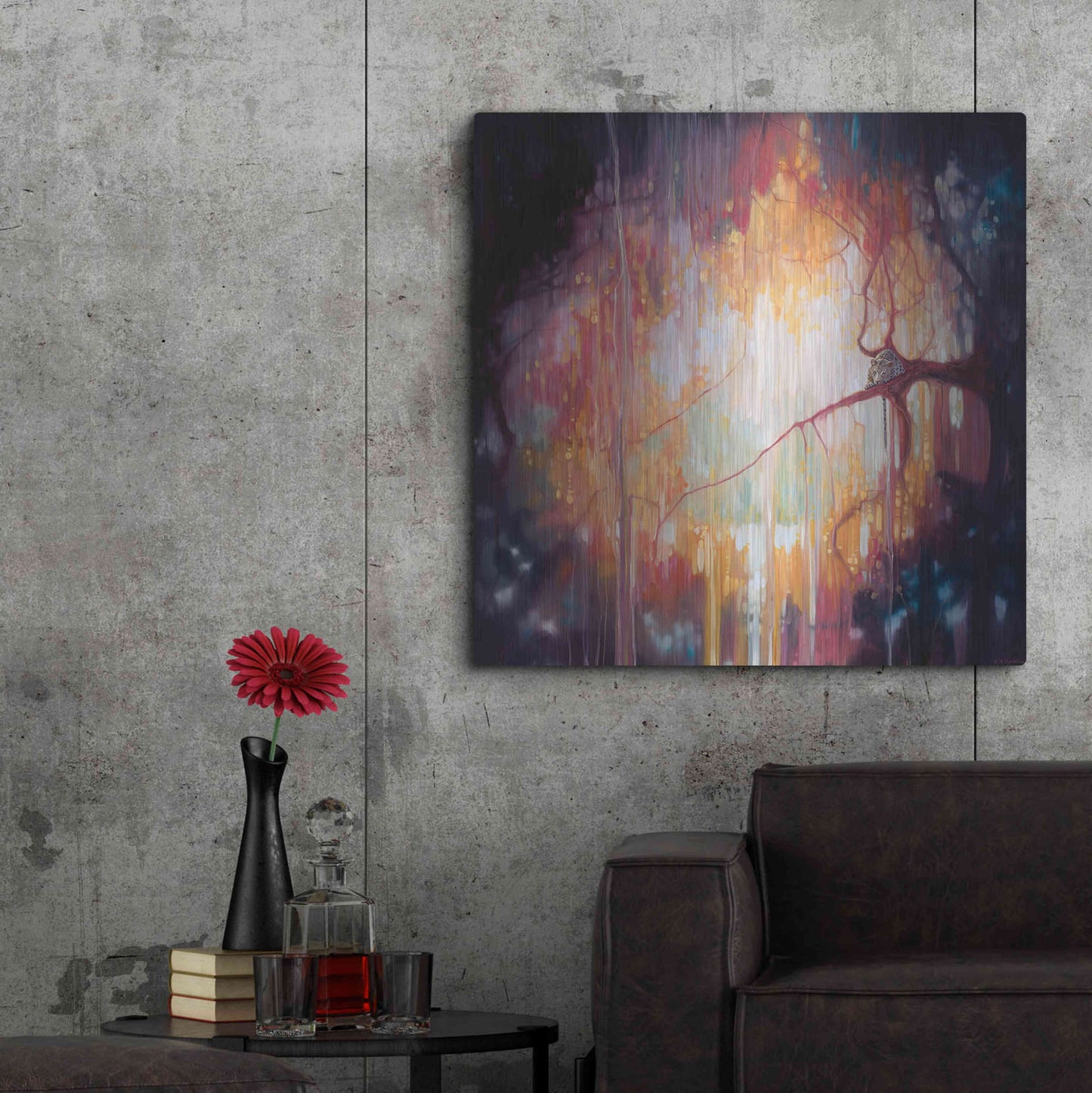 Luxe Metal Art 'Jungle Portal' by Gill Bustamante, Metal Wall Art,36x36