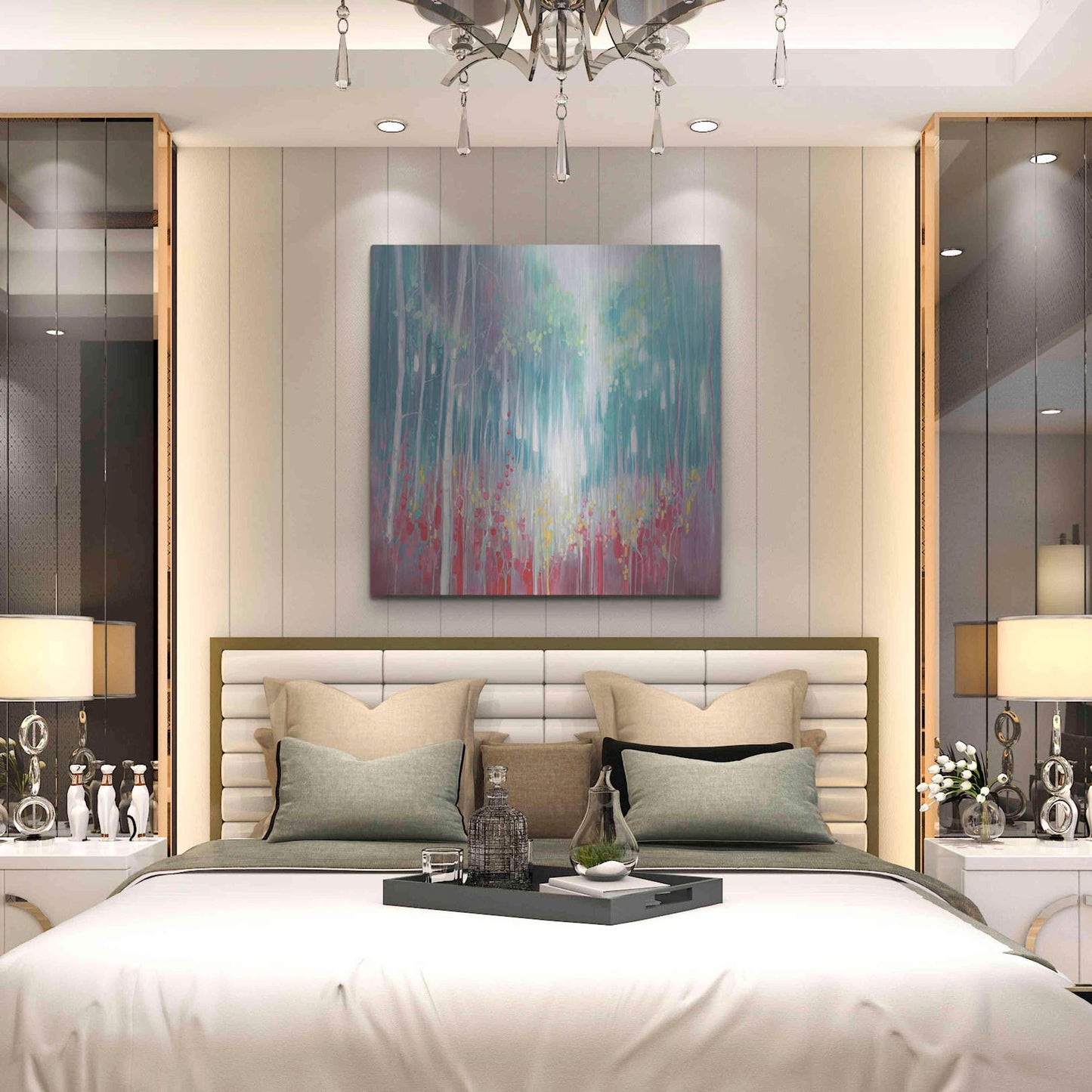 Luxe Metal Art 'Roaring Summer' by Gill Bustamante, Metal Wall Art,36x36