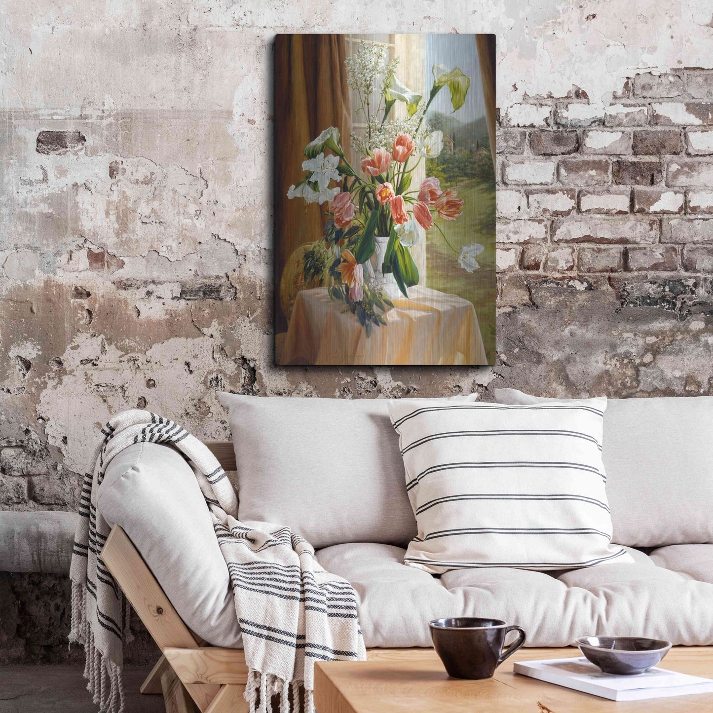 Luxe Metal Art 'By The Window' by Robin Anderson, Metal Wall Art,24x36