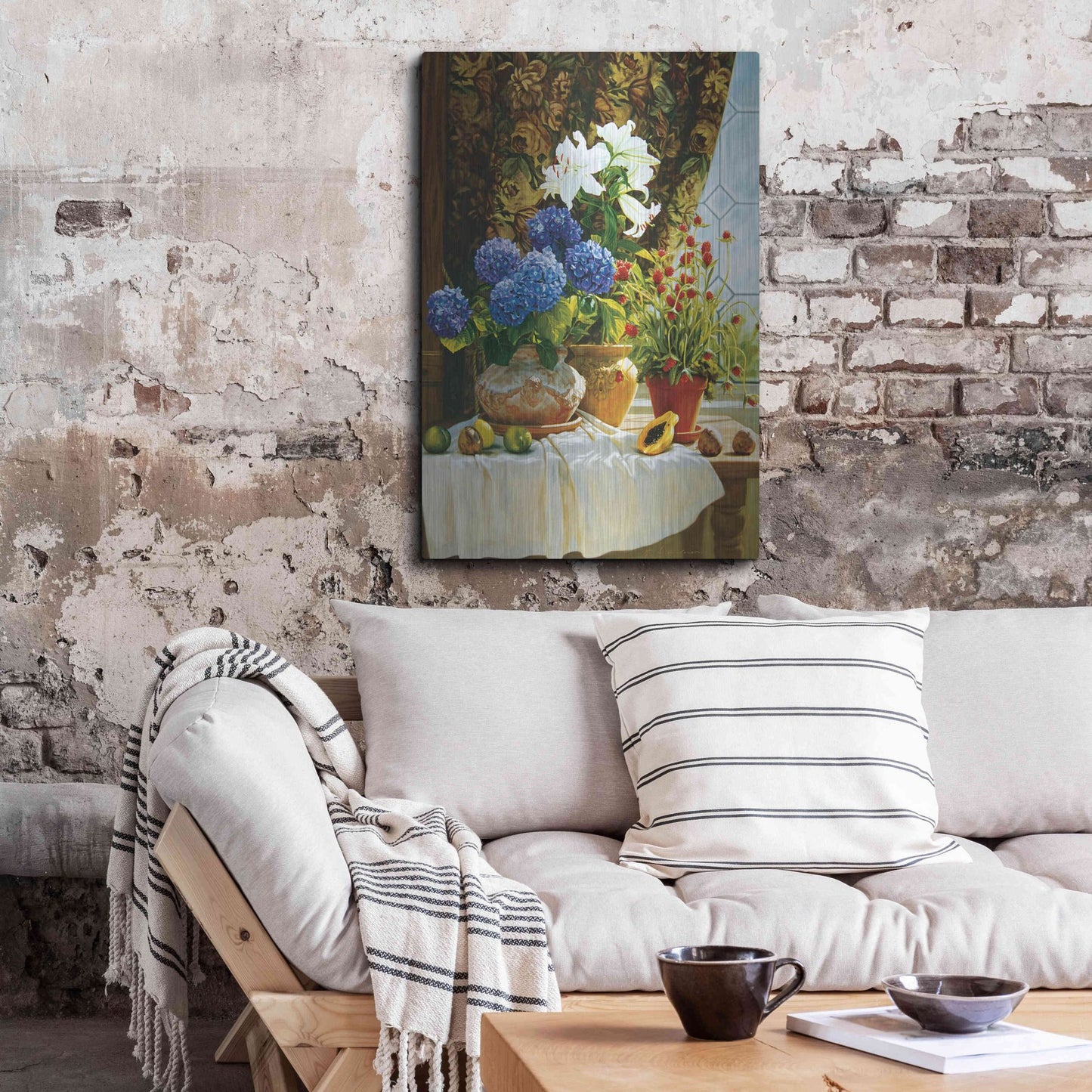 Luxe Metal Art ' Summer garden' by Robin Anderson, Metal Wall Art,24x36