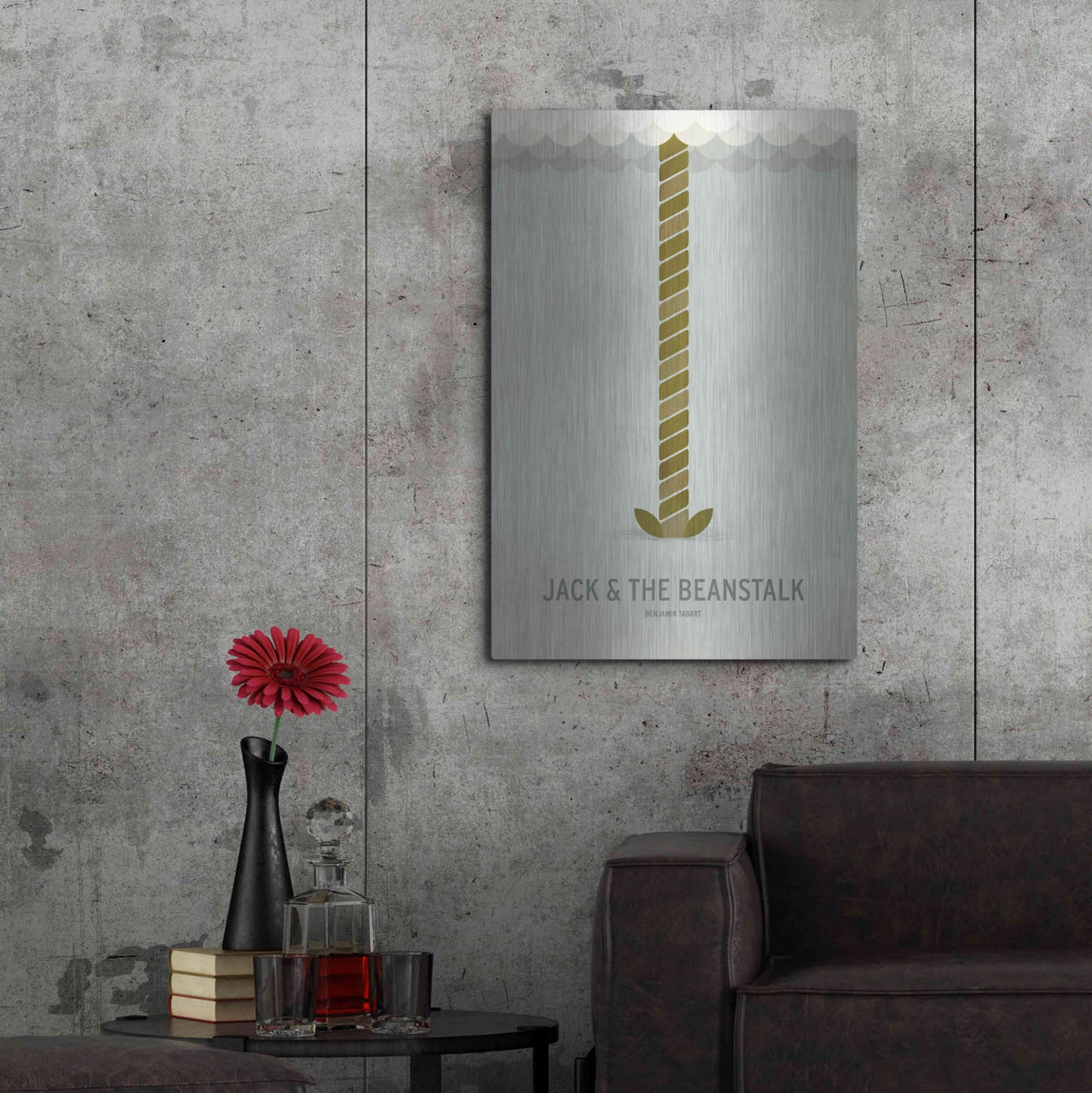 Luxe Metal Art 'Jack and the Beanstalk' by Christian Jackson, Metal Wall Art,24x36