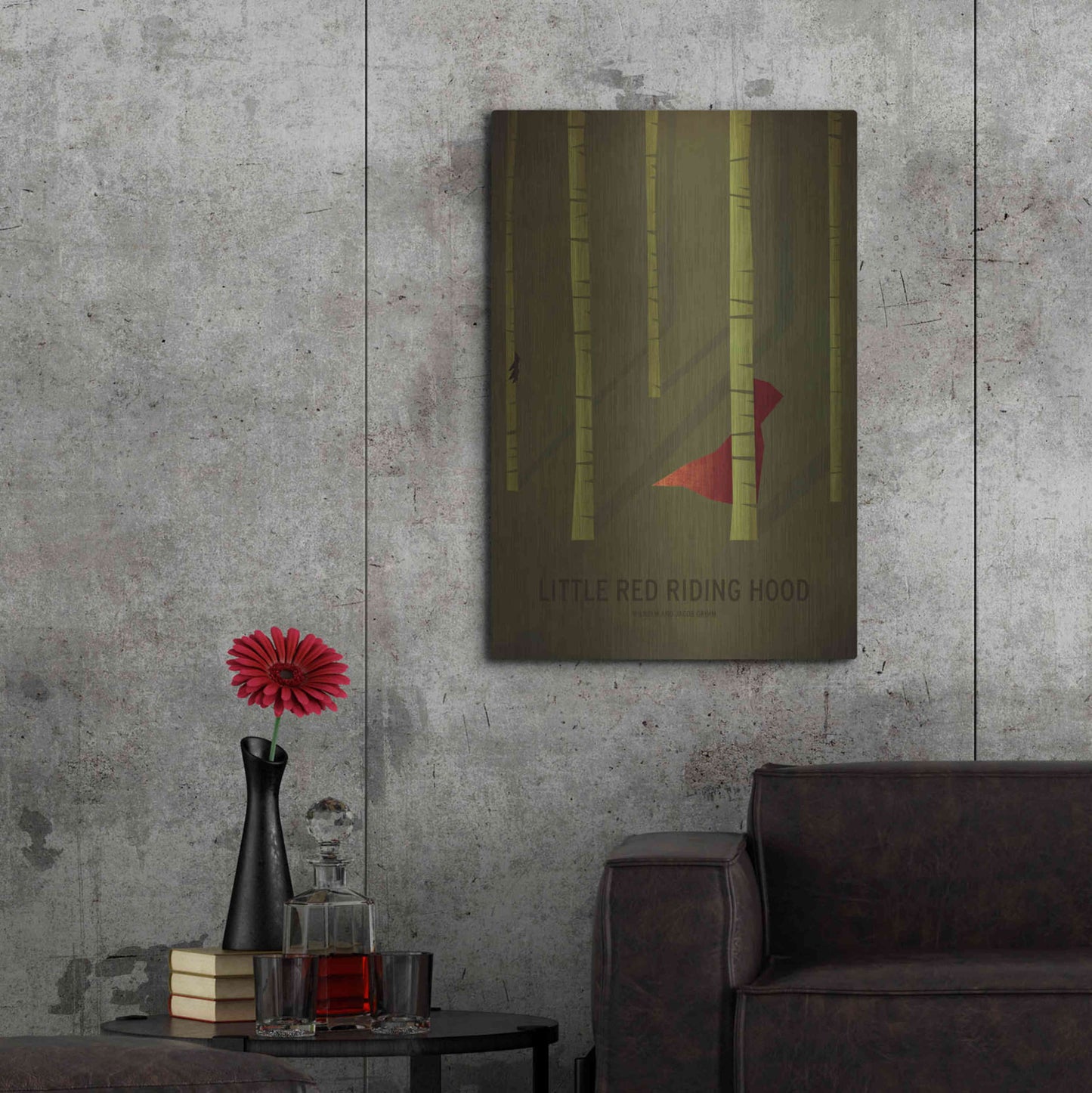 Luxe Metal Art 'Little Red Riding Hood' by Christian Jackson, Metal Wall Art,24x36