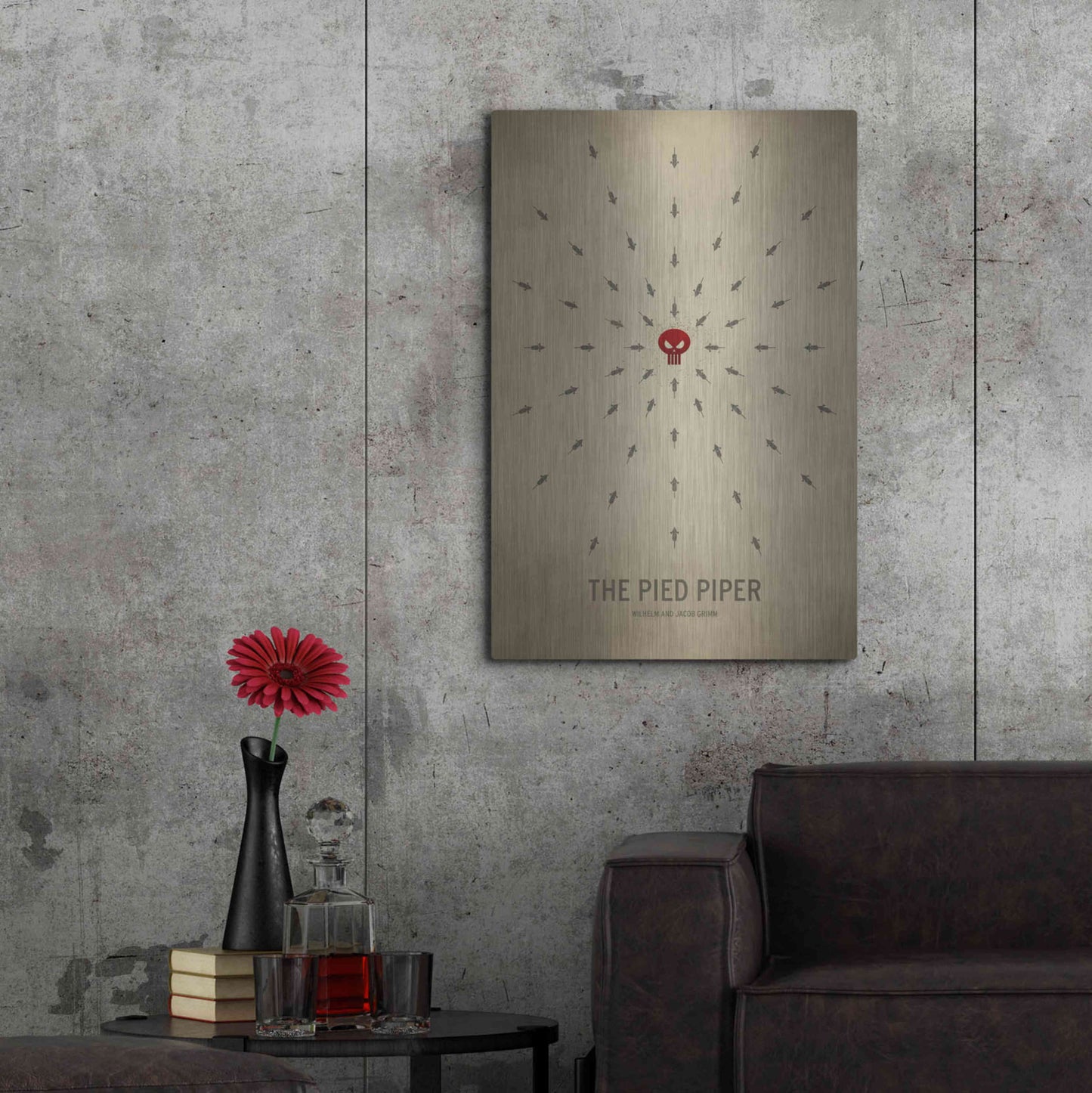 Luxe Metal Art 'Pied Piper' by Christian Jackson, Metal Wall Art,24x36