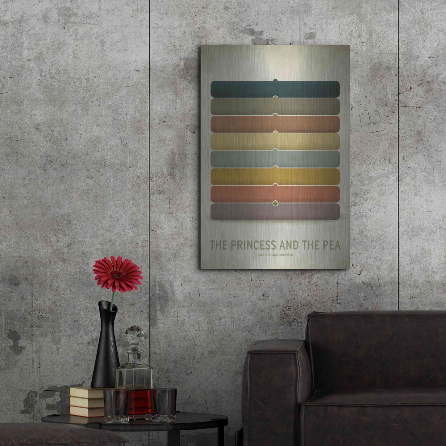 Luxe Metal Art 'Princess Pea' by Christian Jackson, Metal Wall Art,24x36