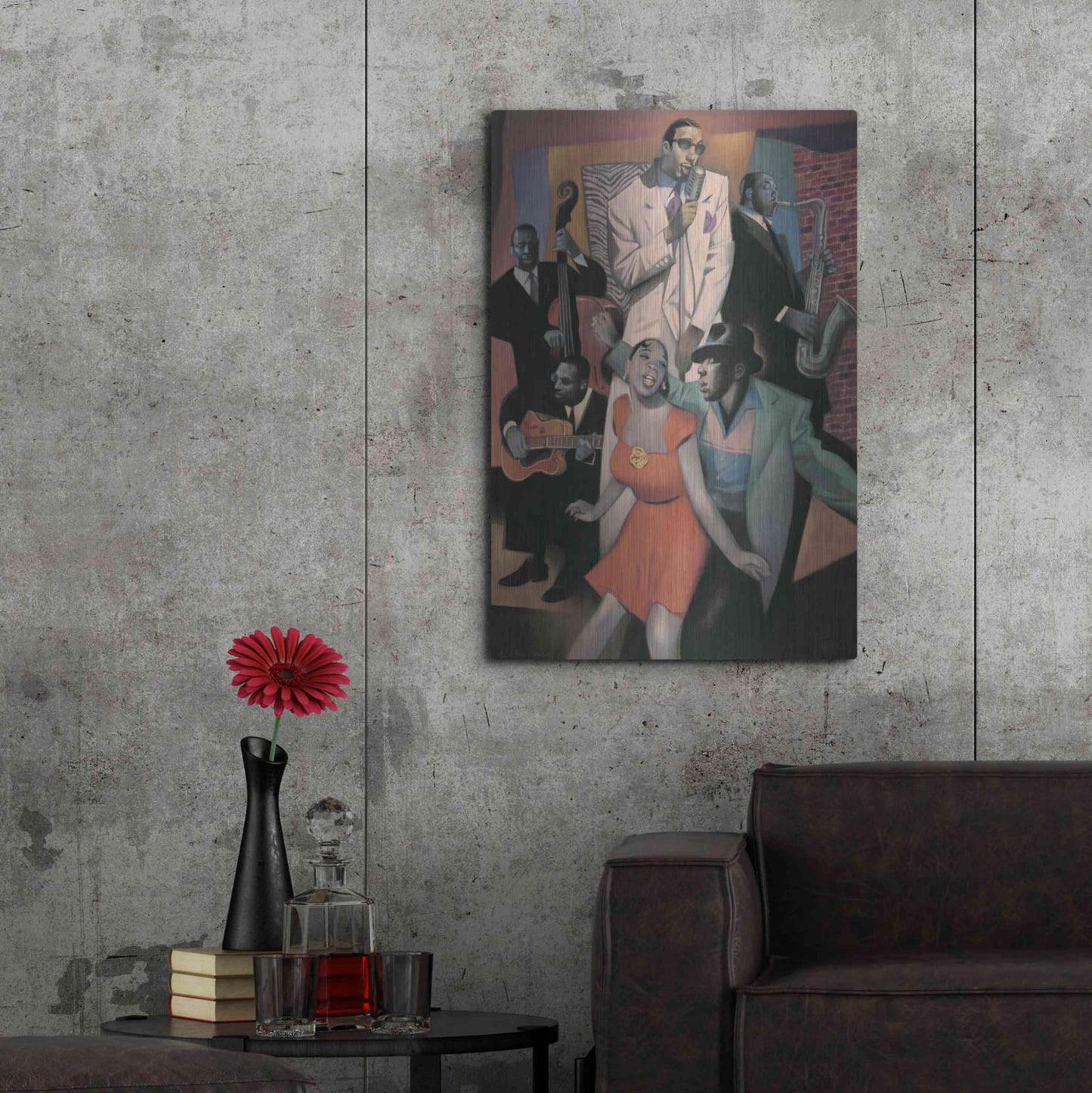 Luxe Metal Art 'Club Zanzibar' by Gary Kelley, Metal Wall Art,24x36