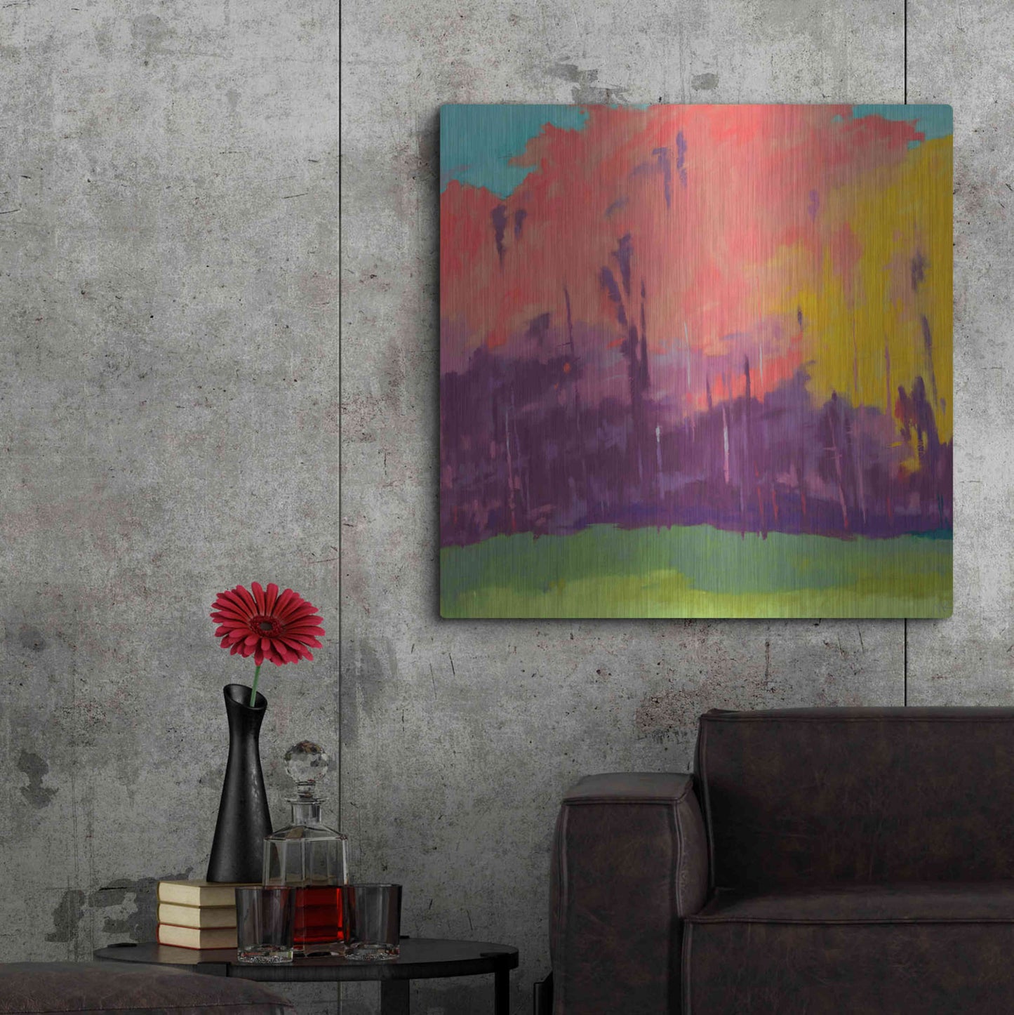 Luxe Metal Art 'Bright View No. 2' by Mike Kelly, Metal Wall Art,36x36