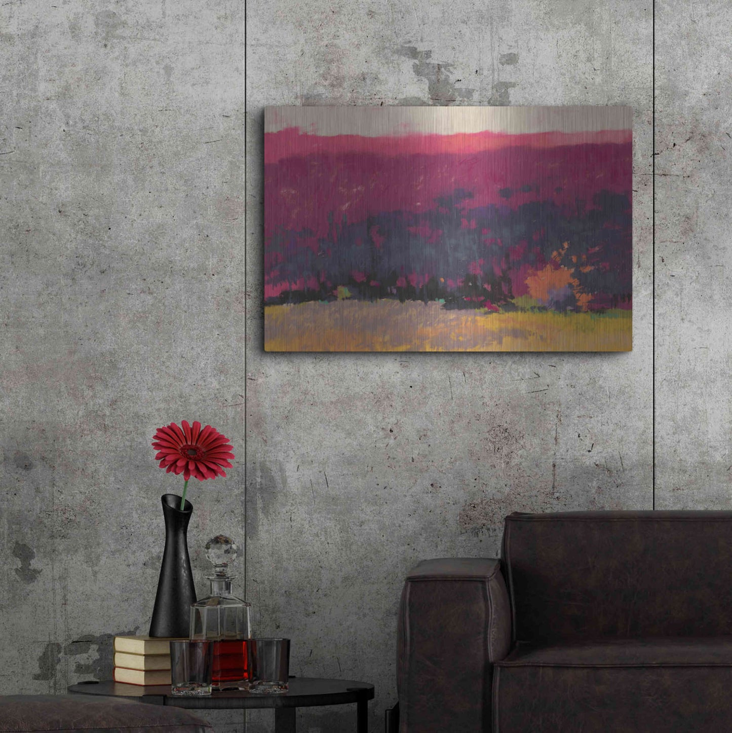 Luxe Metal Art 'Glow' by Mike Kelly, Metal Wall Art,36x24