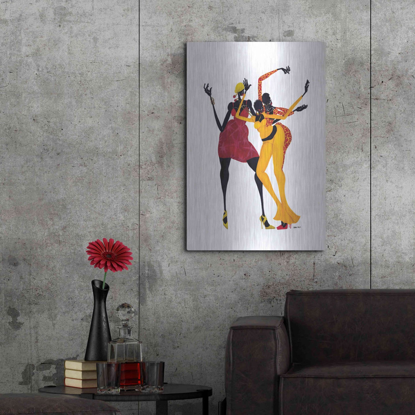 Luxe Metal Art 'Mamas Love Mambo' by Shan Kelly, Metal Wall Art,24x36