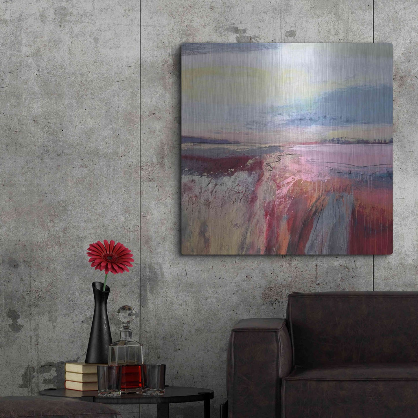 Luxe Metal Art 'Autumn Dreaming' by Andrew Kinmont, Metal Wall Art,36x36