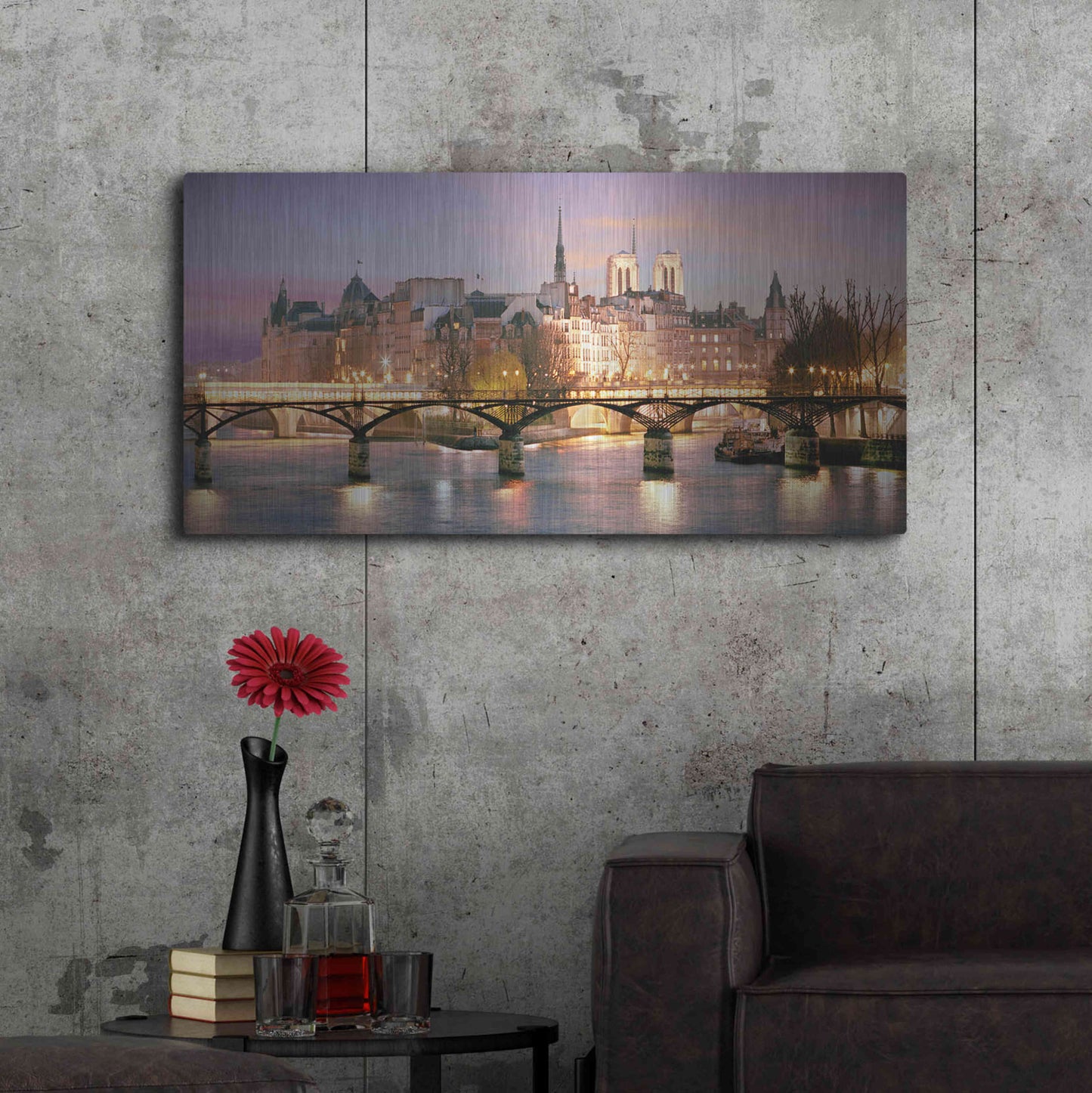 Luxe Metal Art 'Paris No. 501' by Alan Klug, Metal Wall Art,48x24