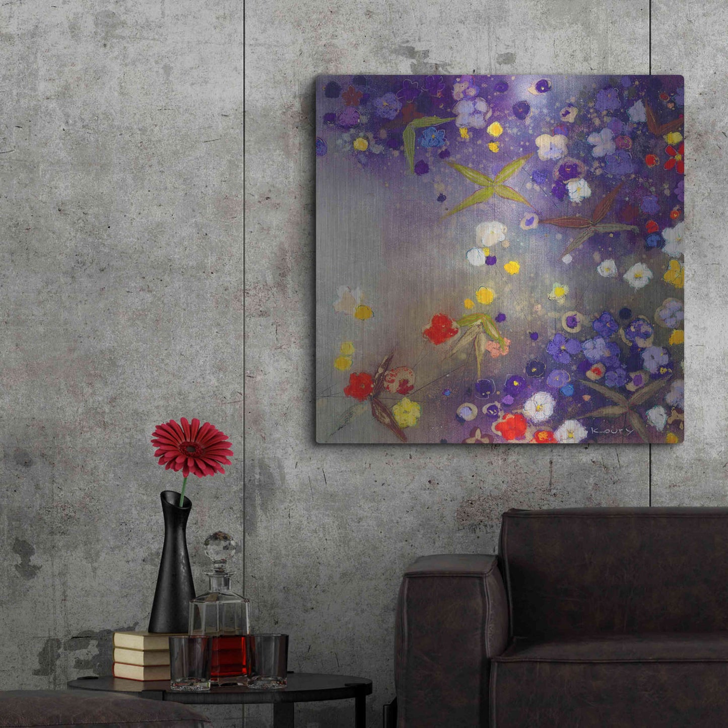 Luxe Metal Art 'Gardens in the Mist X' by Aleah Koury, Metal Wall Art,36x36