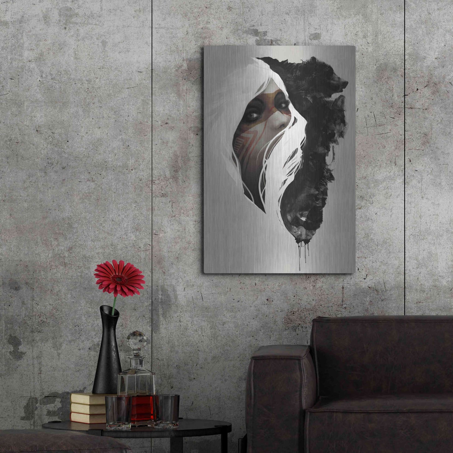 Luxe Metal Art 'Totem' by Jeff Langevin, Metal Wall Art,24x36