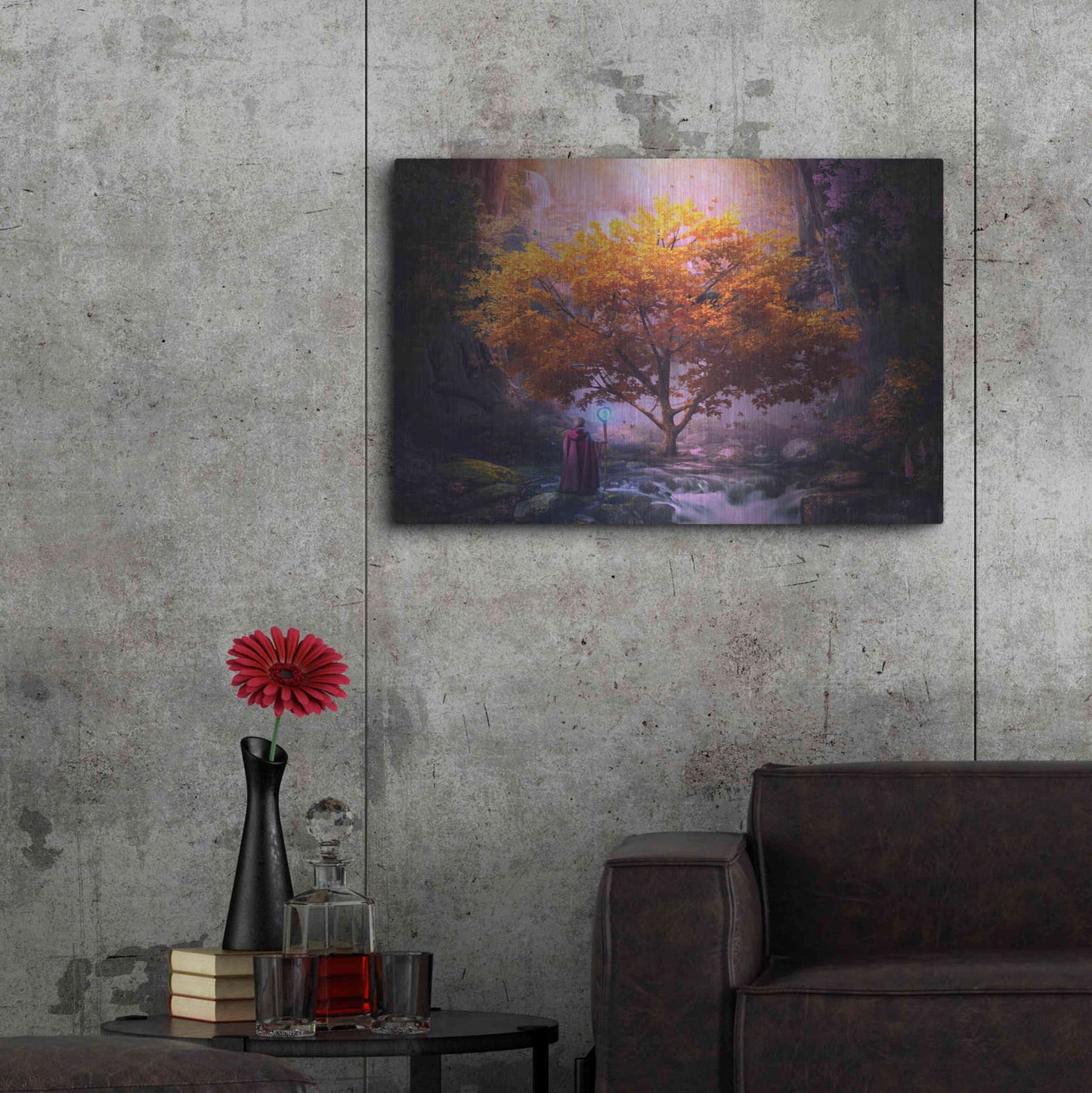 Luxe Metal Art 'Woodland Realm' by Cameron Gray, Metal Wall Art,36x24