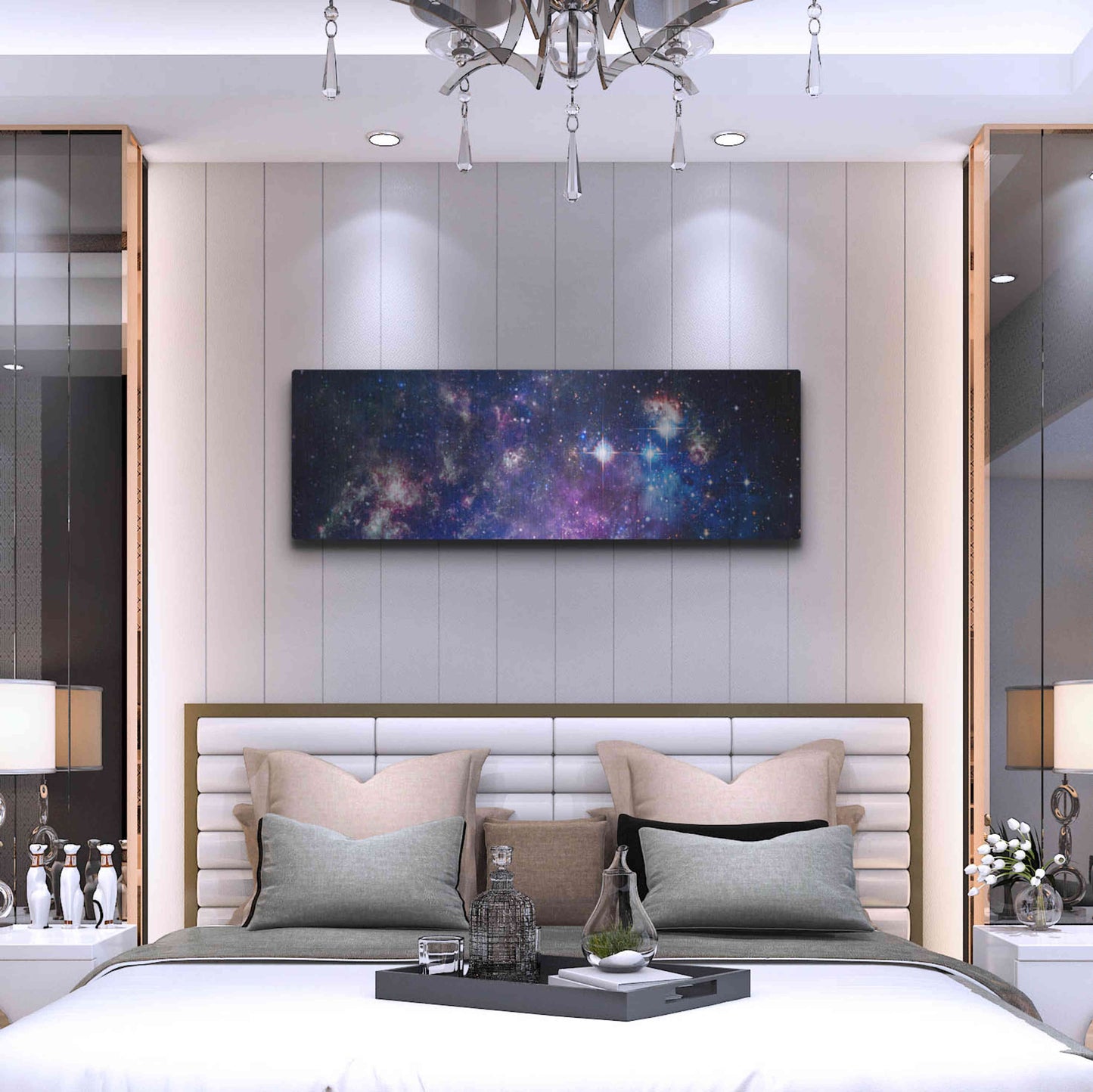 Luxe Metal Art 'Sublime Galaxy' by Luxe Portfolio, Metal Wall Art,48x16