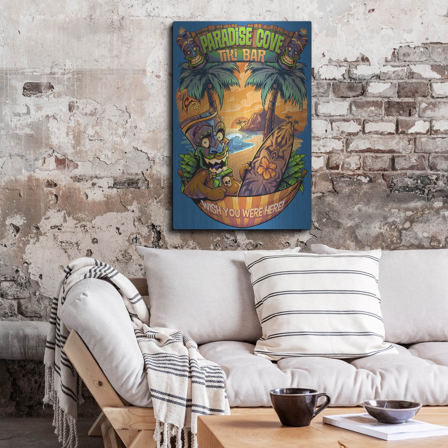 Luxe Metal Art 'Tiki Man Hammock' by Flyland Designs, Metal Wall Art,24x36