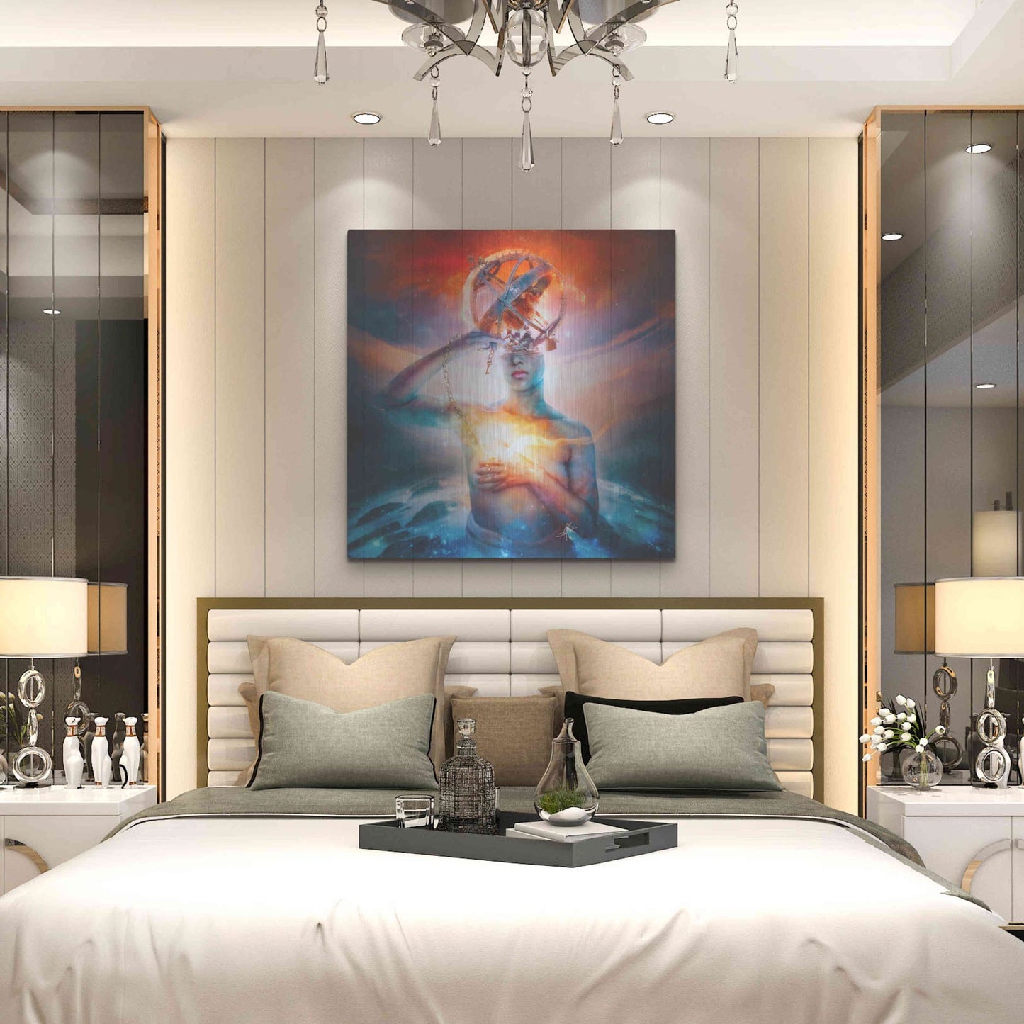 Luxe Metal Art 'Invisible' by Mario Sanchez Nevado, Metal Wall Art,36x36