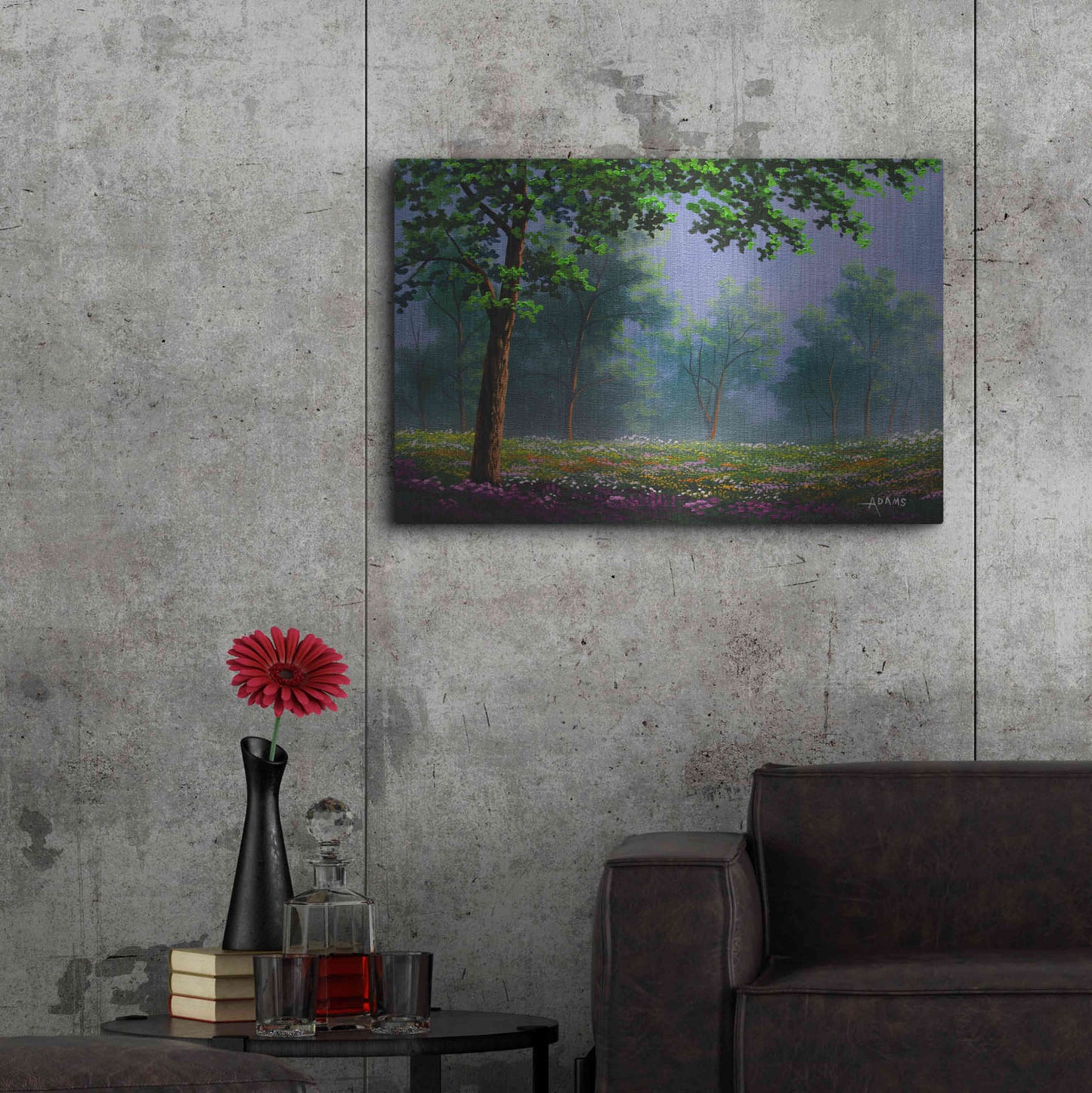 Luxe Metal Art 'Misty Morning' by Gary Adams, Metal Wall Art,36x24