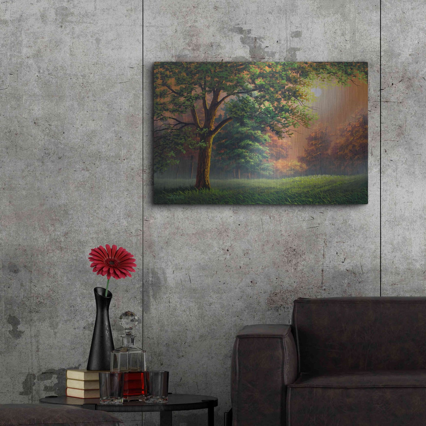 Luxe Metal Art 'Evening Radiance' by Gary Adams, Metal Wall Art,36x24