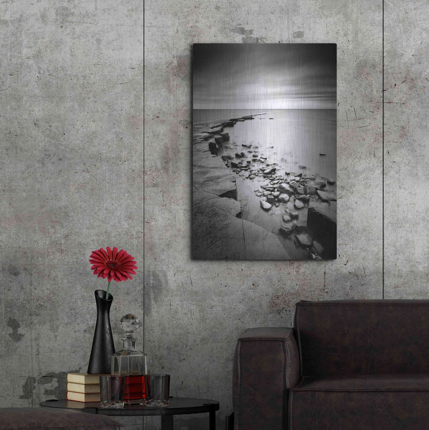 Luxe Metal Art 'Kimmeridge Bay' by Nina Papiorek, Metal Wall Art,24x36