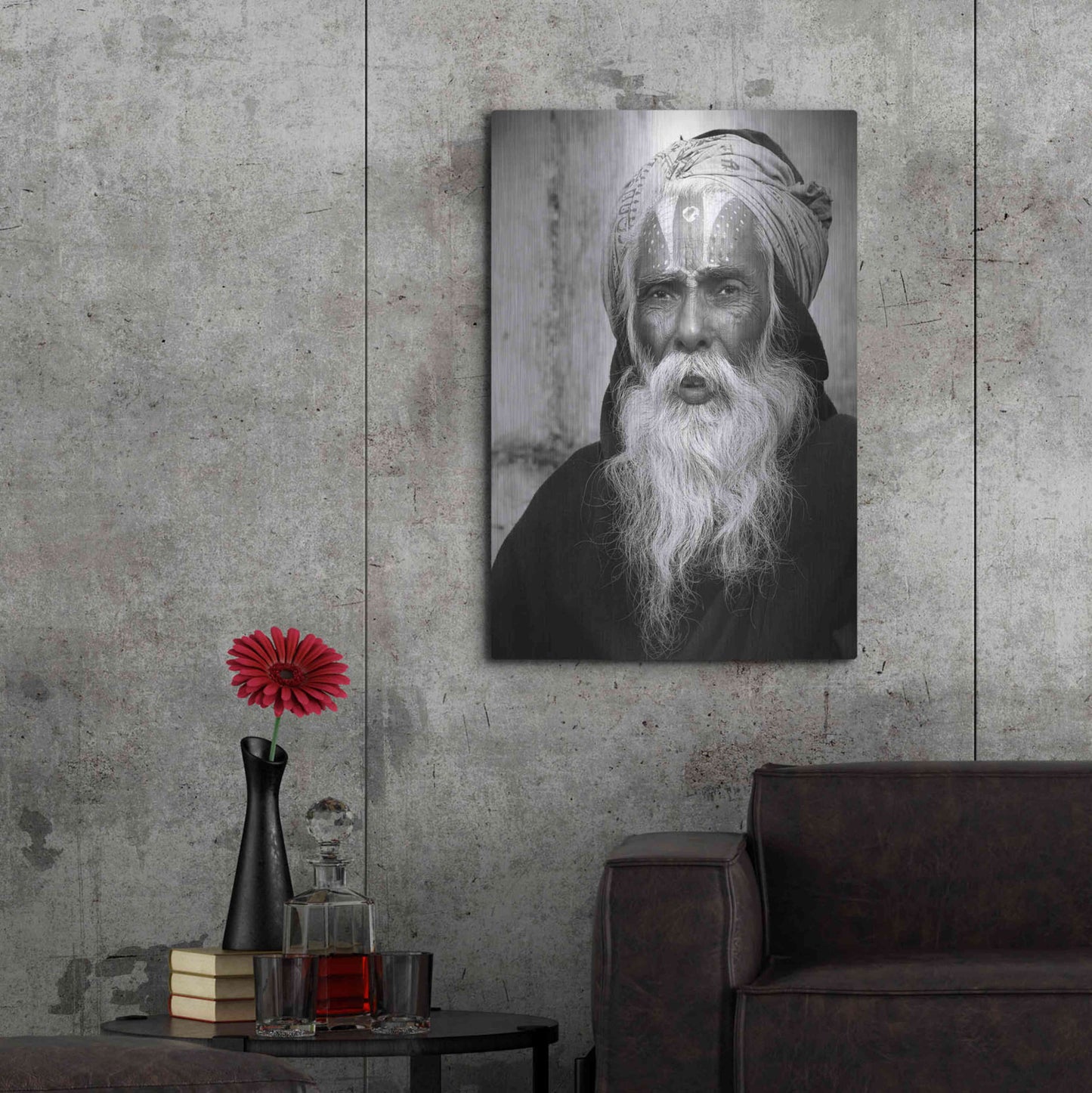 Luxe Metal Art 'Nepal Saddhu II' by Nina Papiorek, Metal Wall Art,24x36
