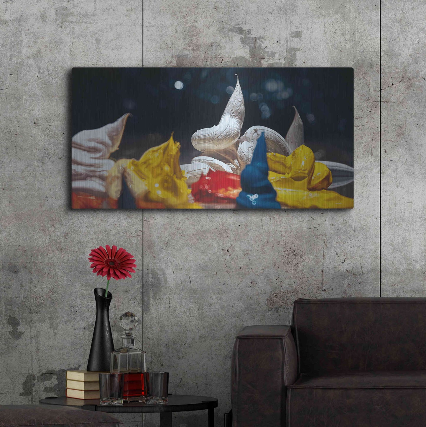 Luxe Metal Art 'Fool Moon' by Francois Chartier, Metal Wall Art,48x24
