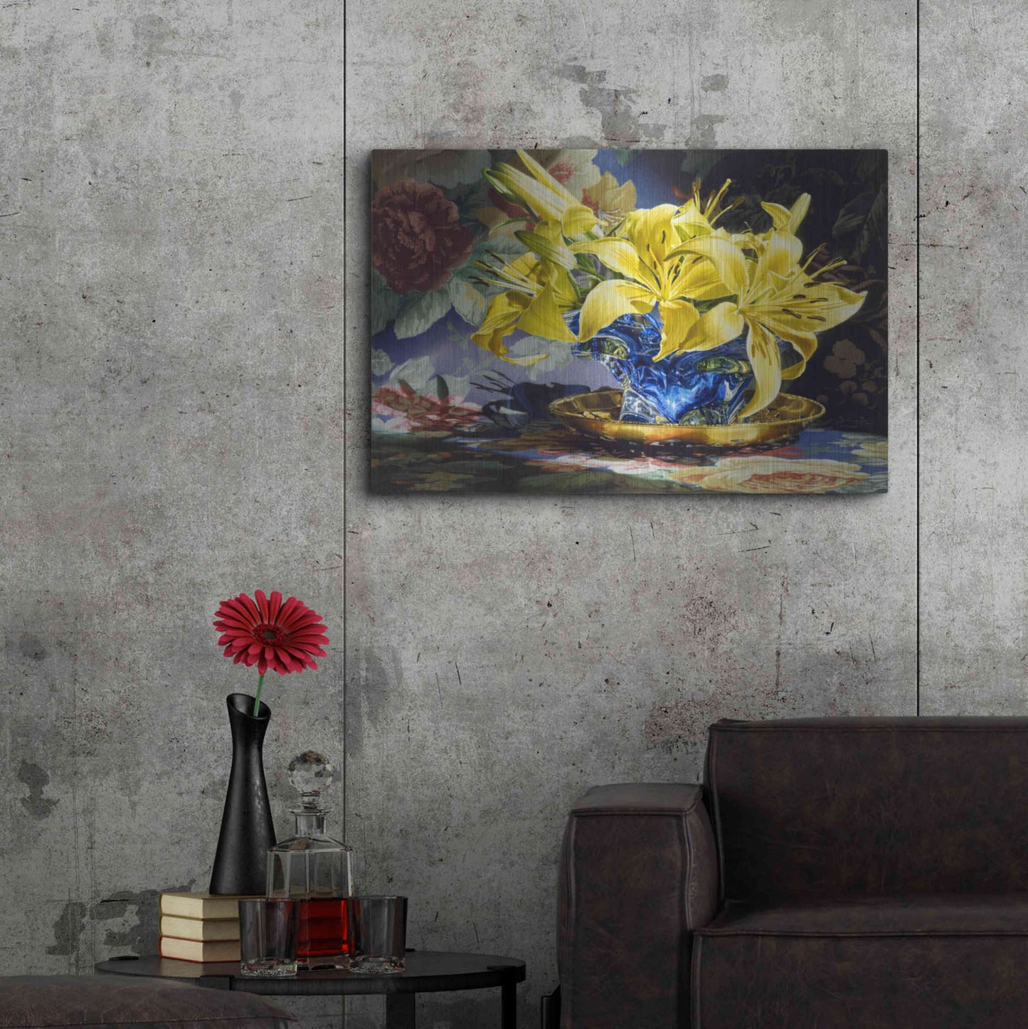 Luxe Metal Art 'Fire And Ice' by Francois Chartier, Metal Wall Art,36x24