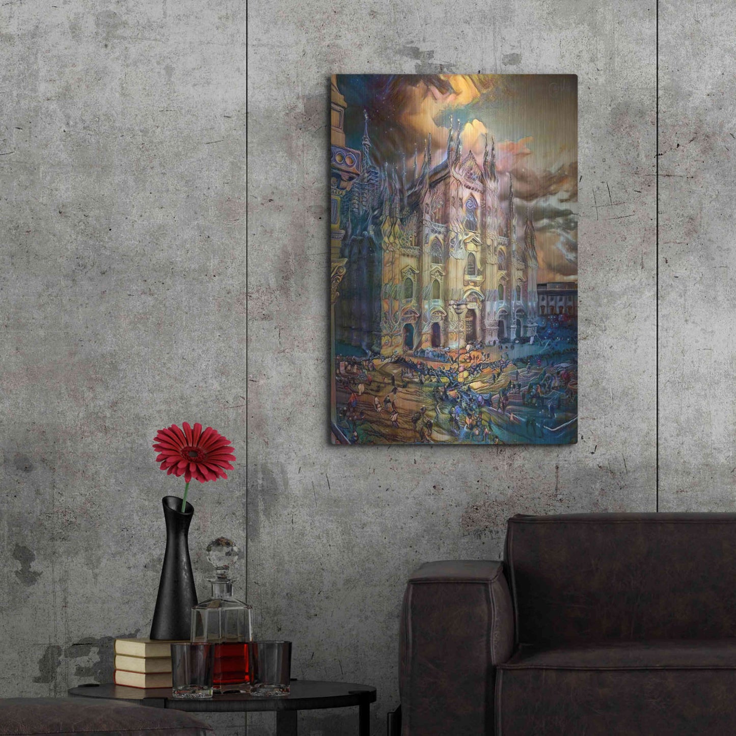 Luxe Metal Art 'Milan Italy Domm Cathedral' by Pedro Gavidia, Metal Wall Art,24x36