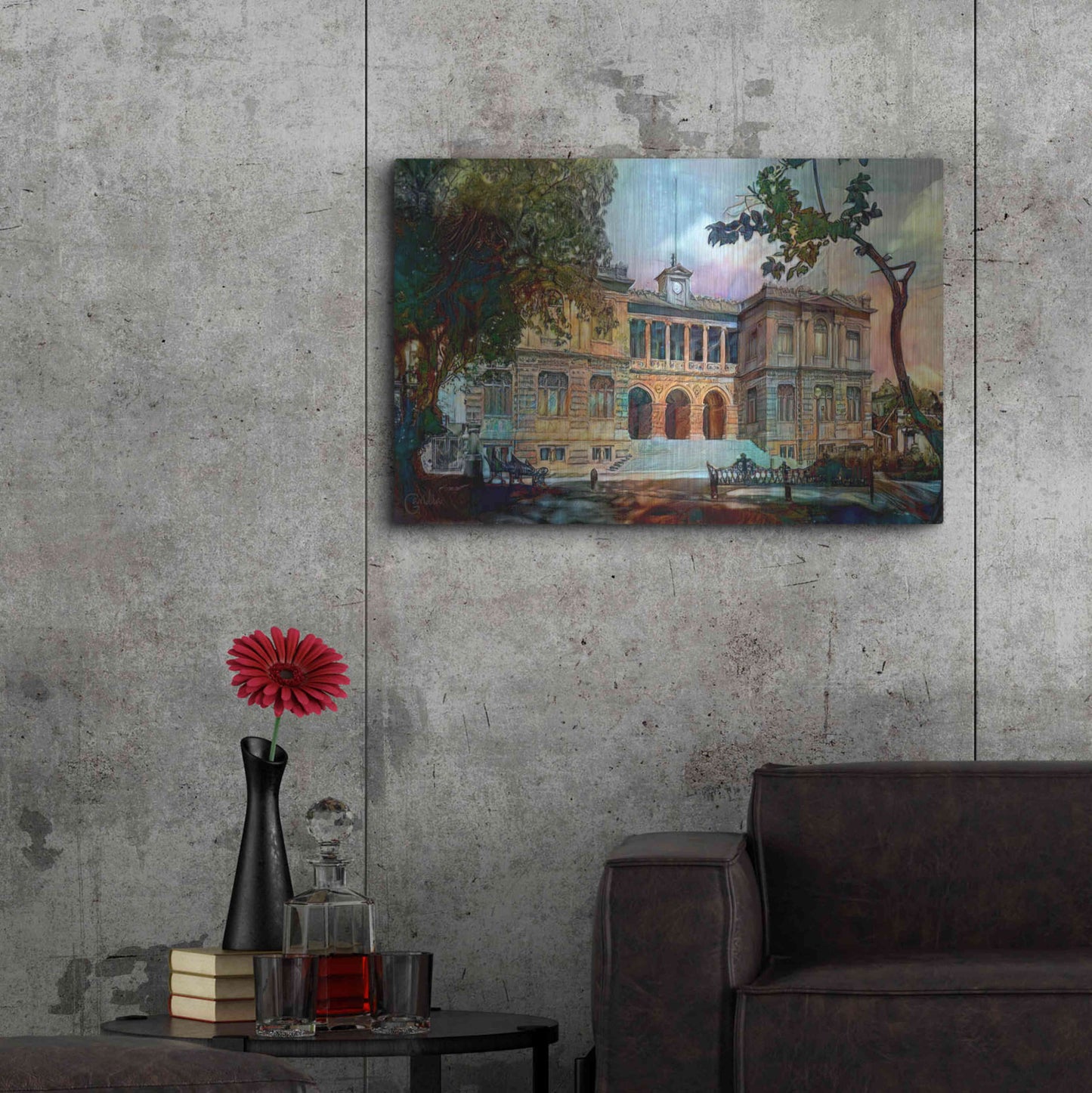 Luxe Metal Art 'Mexico City Museum of Geology' by Pedro Gavidia, Metal Wall Art,36x24