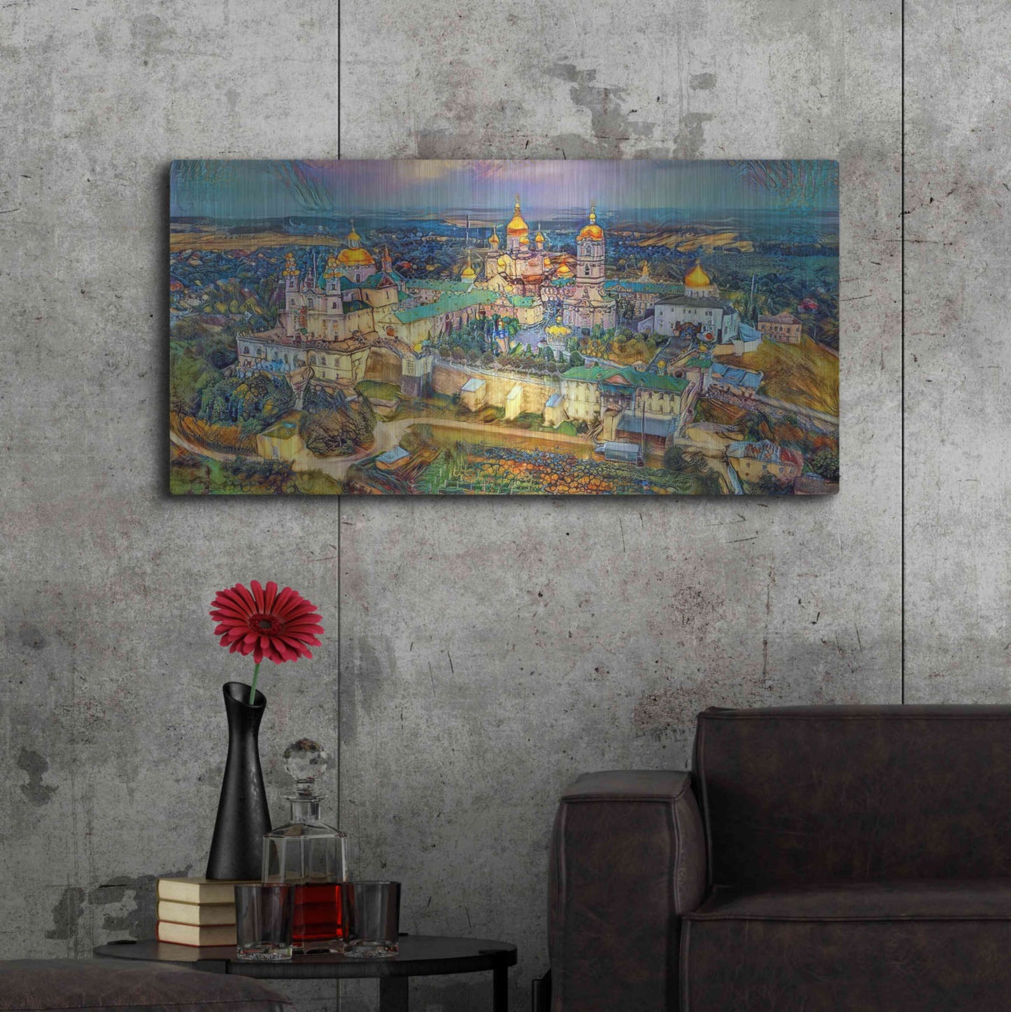 Luxe Metal Art 'Kyiv Ukraine Kyiv Pechersk Lavra Monastery of the Caves' by Pedro Gavidia, Metal Wall Art,48x24