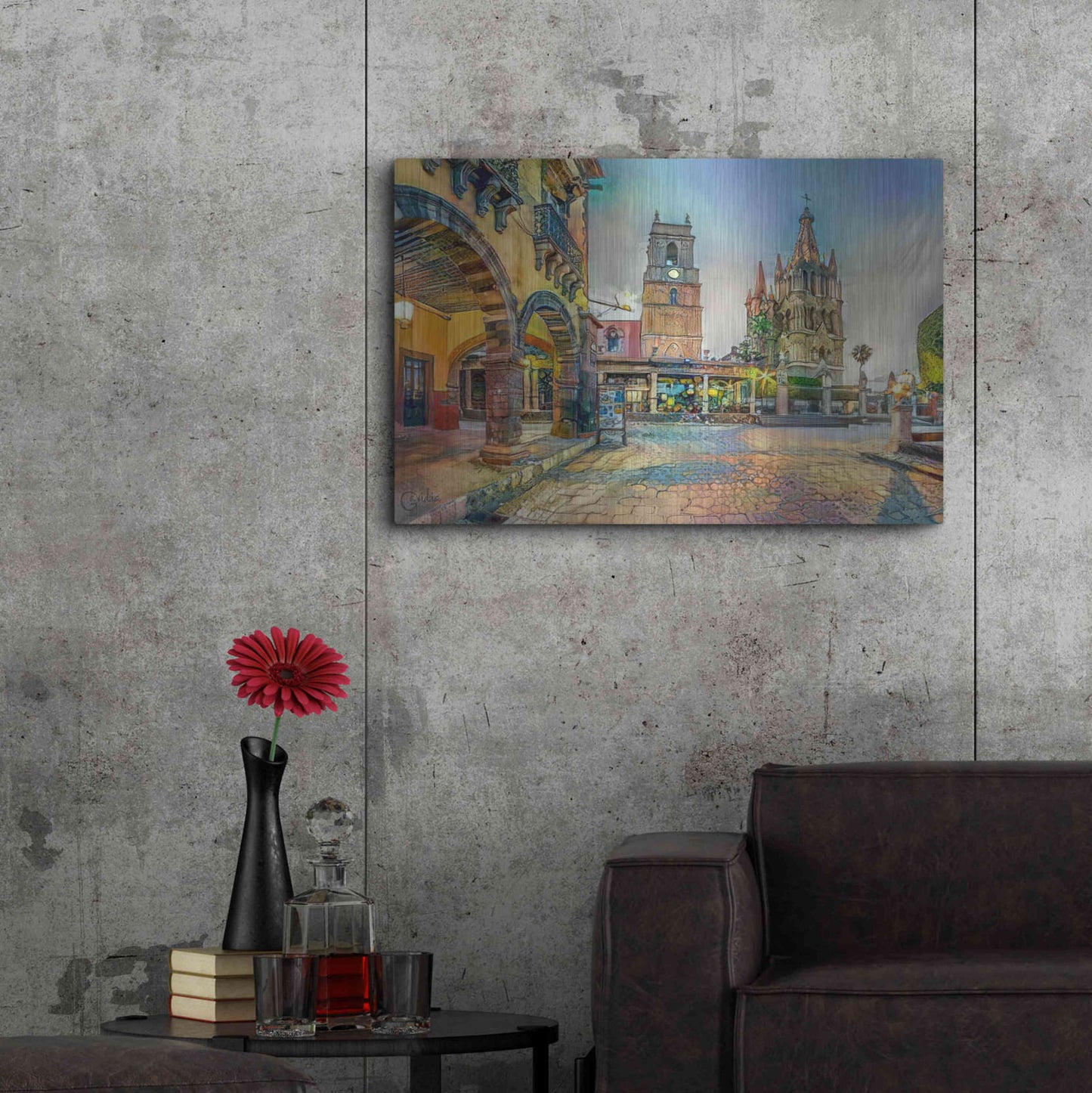 Luxe Metal Art 'Guanajuato Mexico San Miguel de Allende' by Pedro Gavidia, Metal Wall Art,36x24