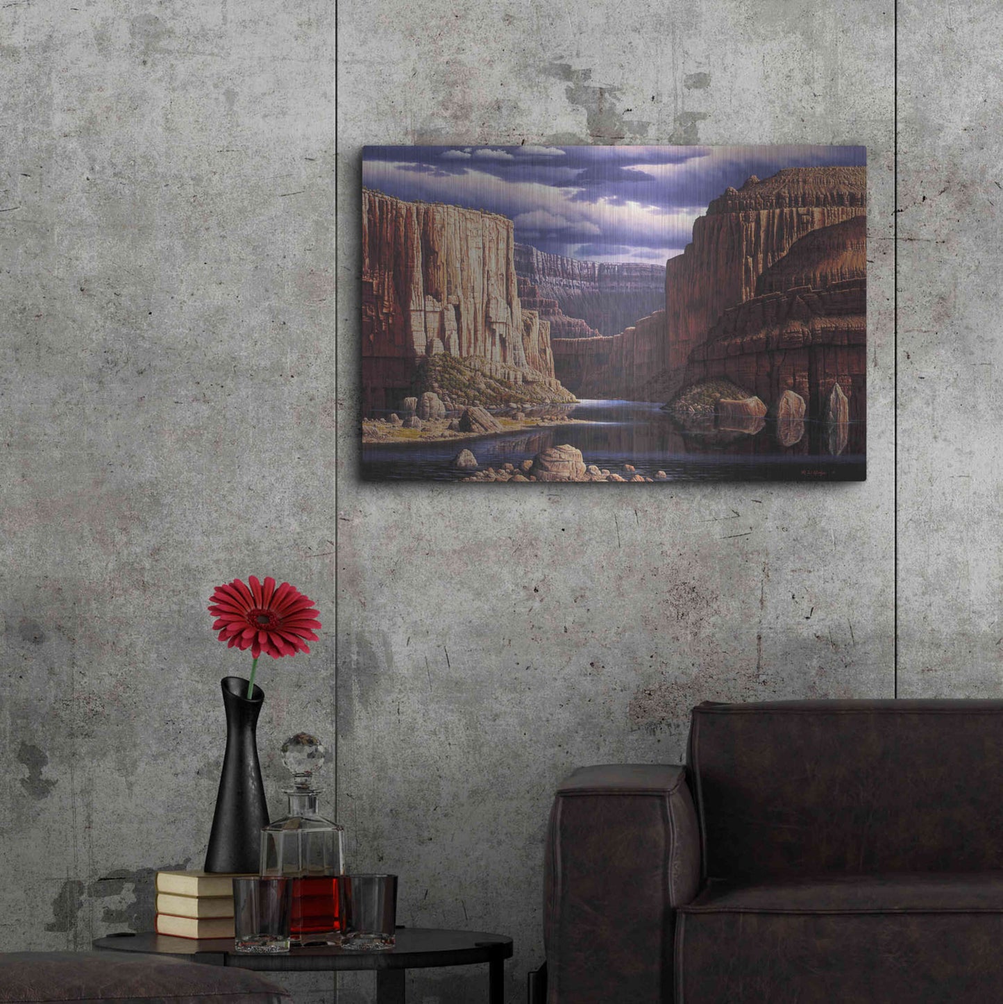 Luxe Metal Art 'Return To Earth' by R. Hed, Metal Wall Art,36x24