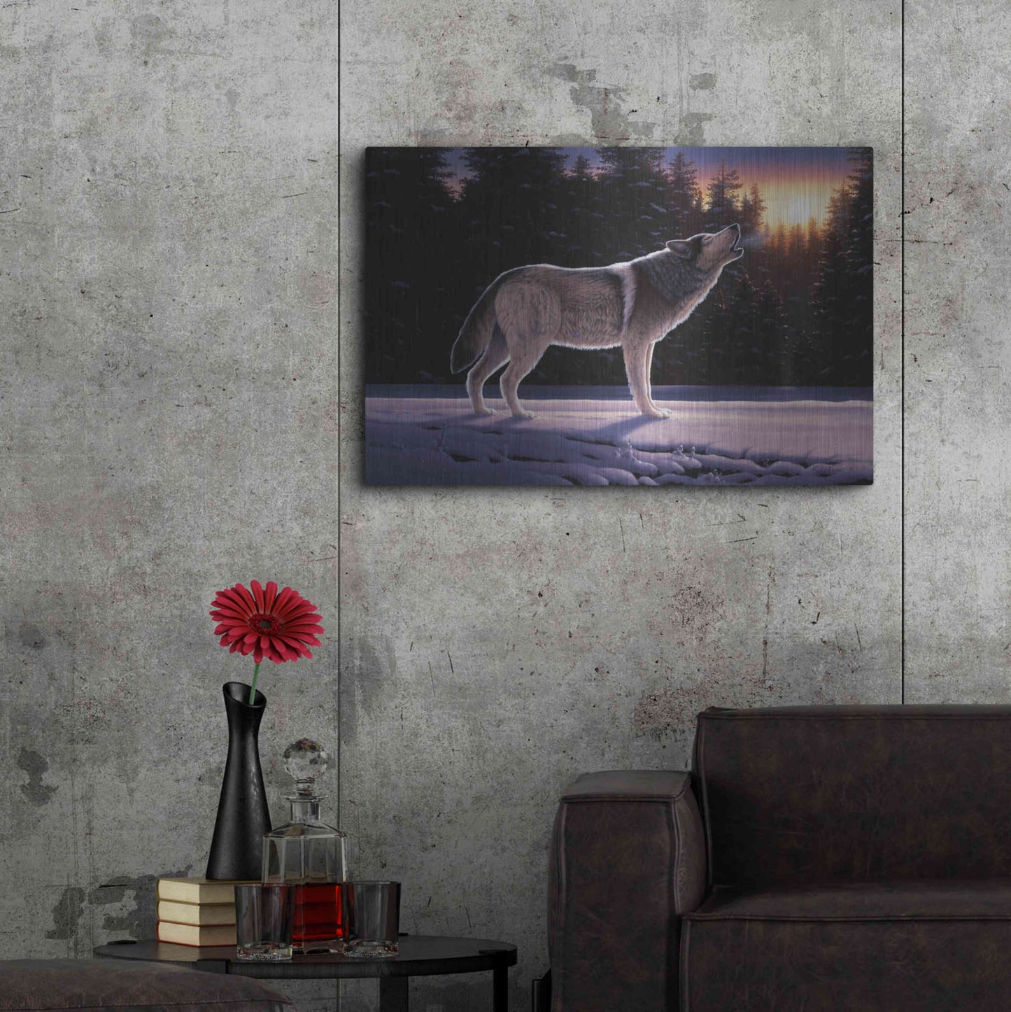 Luxe Metal Art 'The Last Ember' by R. Hed, Metal Wall Art,36x24