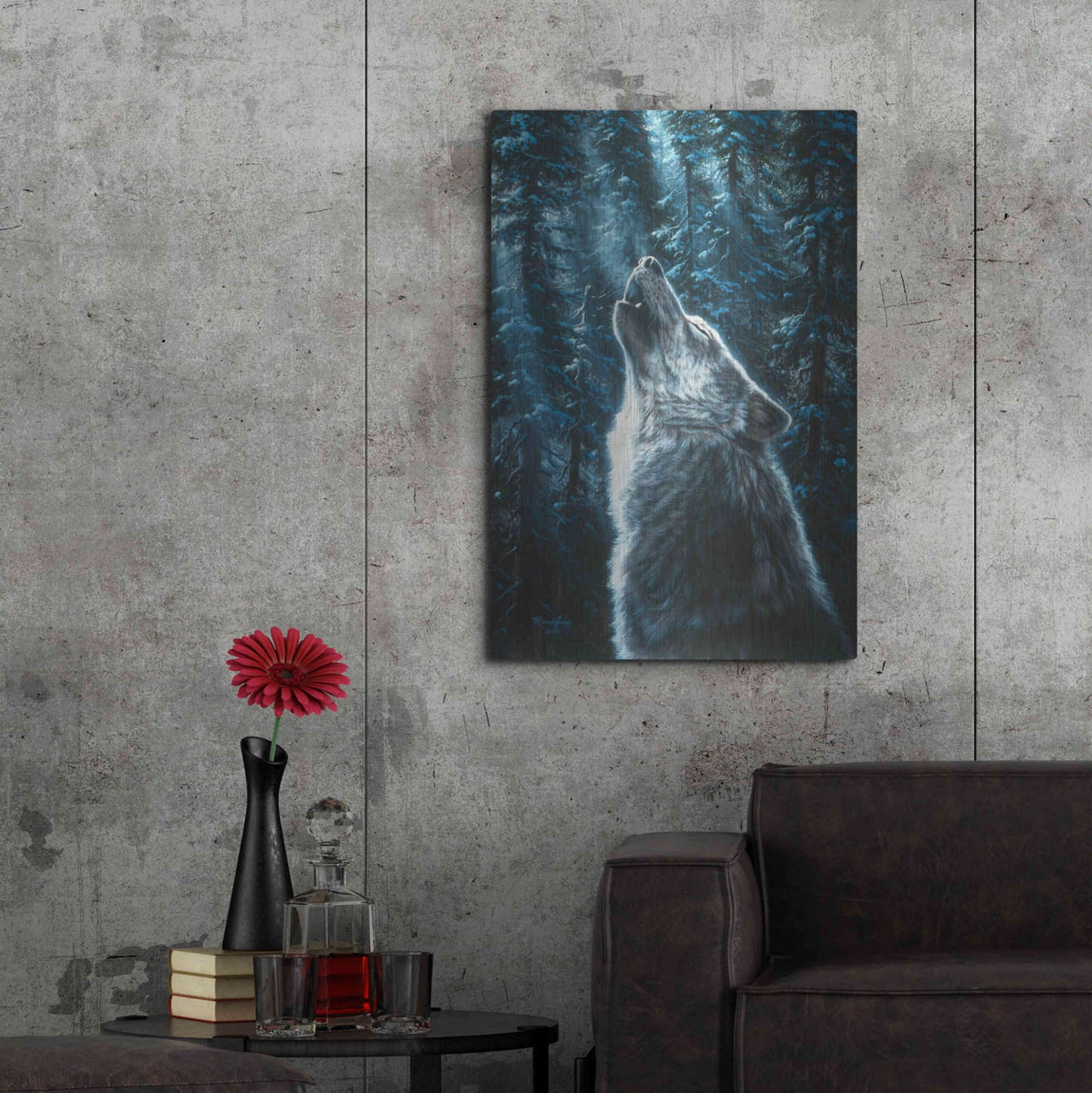 Luxe Metal Art 'Moonlight' by R. Hed, Metal Wall Art,24x36