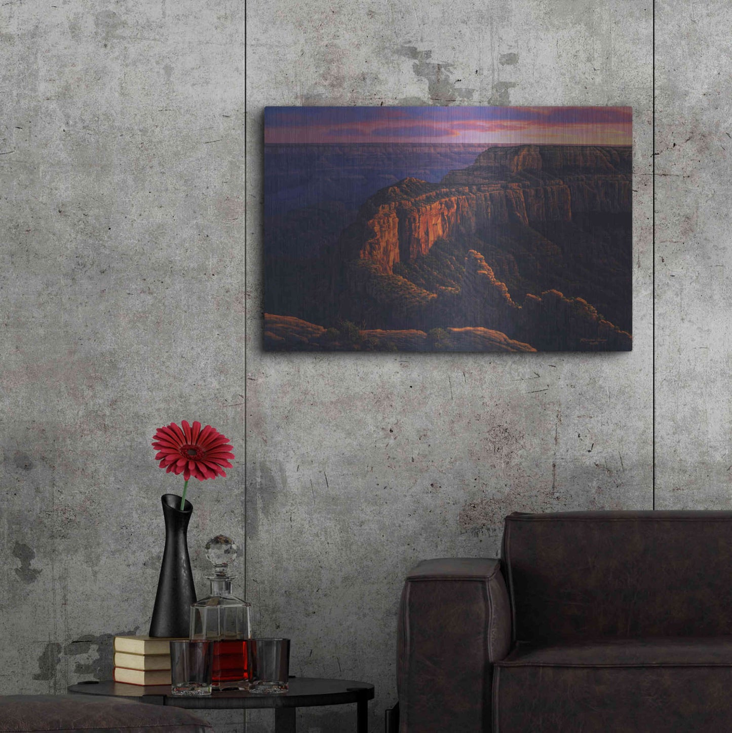 Luxe Metal Art 'Fleeting Embers' by R. Hed, Metal Wall Art,36x24