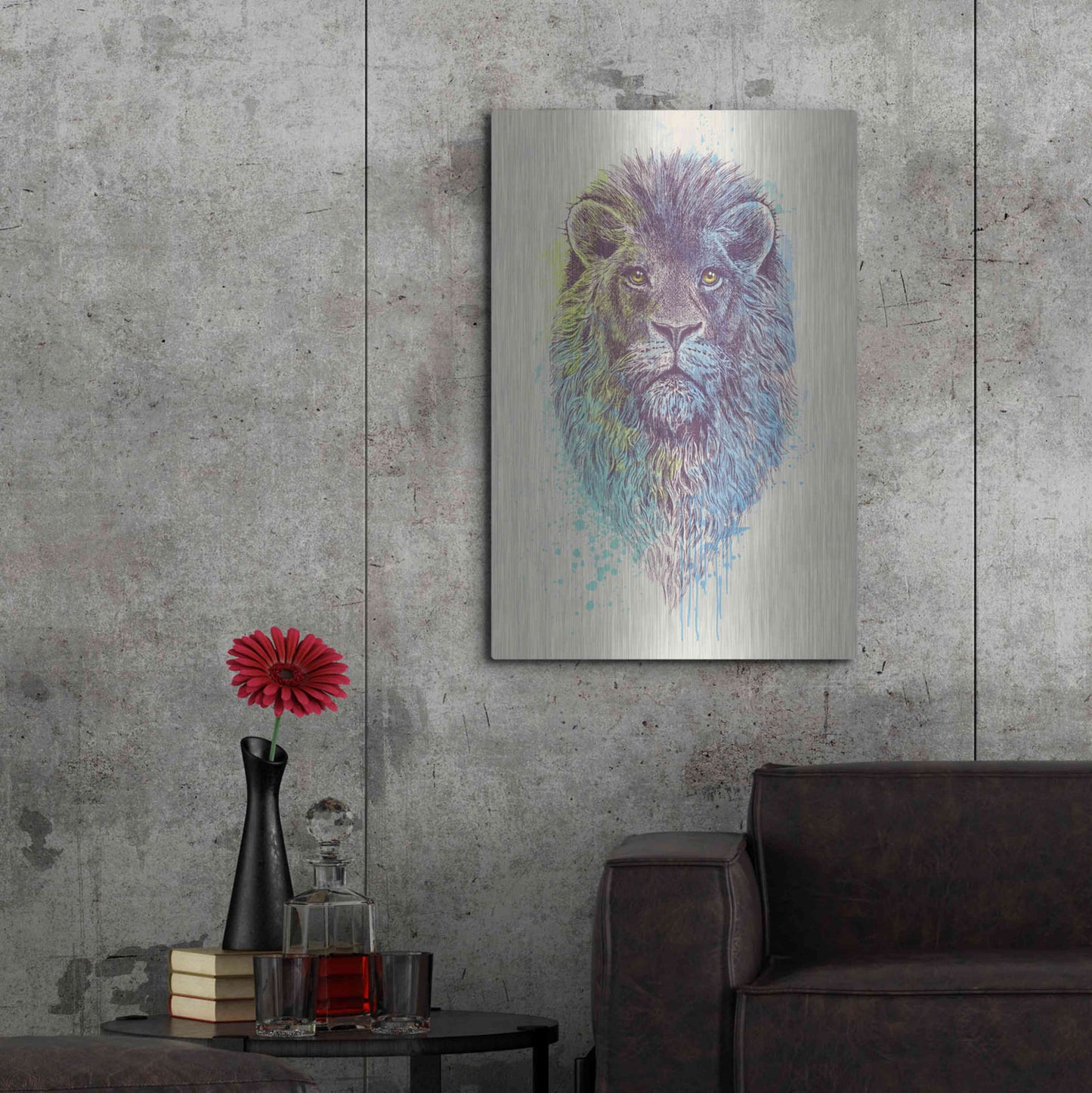 Luxe Metal Art 'Lion King' by Luxe Portfolio, Metal Wall Art,24x36