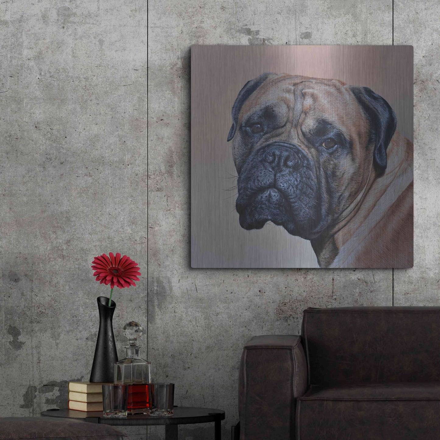 Luxe Metal Art 'Stanley' by Sam Dolman, Metal Wall Art,36x36