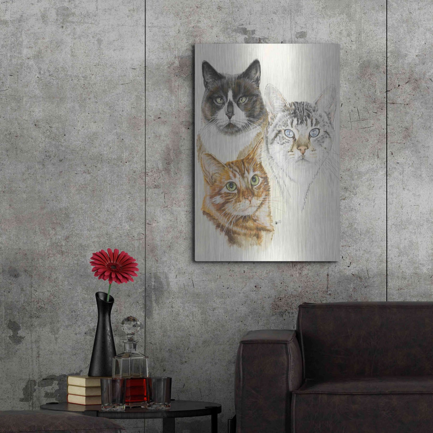 Luxe Metal Art 'American Shorthair 2' by Barbara Keith, Metal Wall Art,24x36