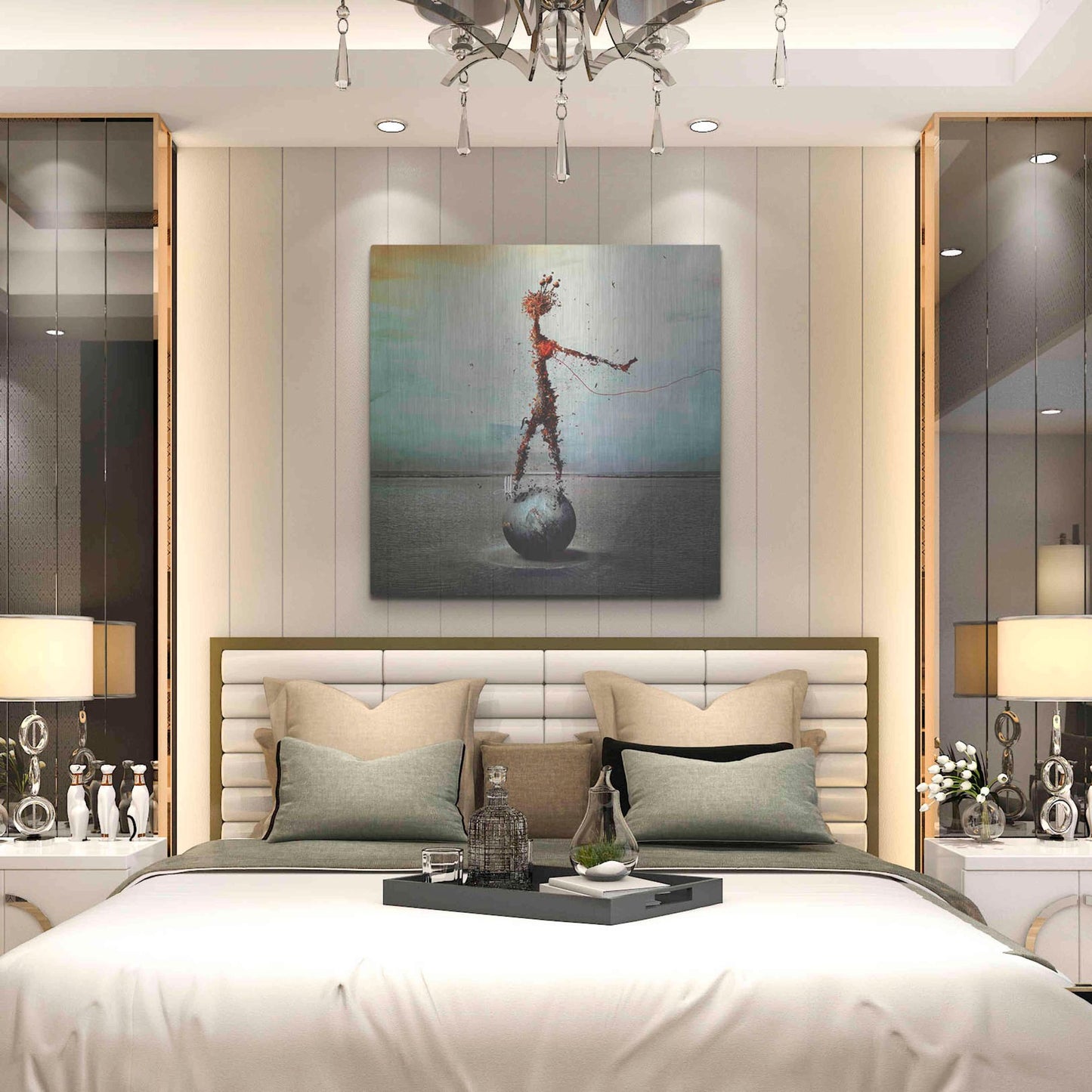 Luxe Metal Art 'Blood' by Mario Sanchez Nevado, Metal Wall Art,36x36