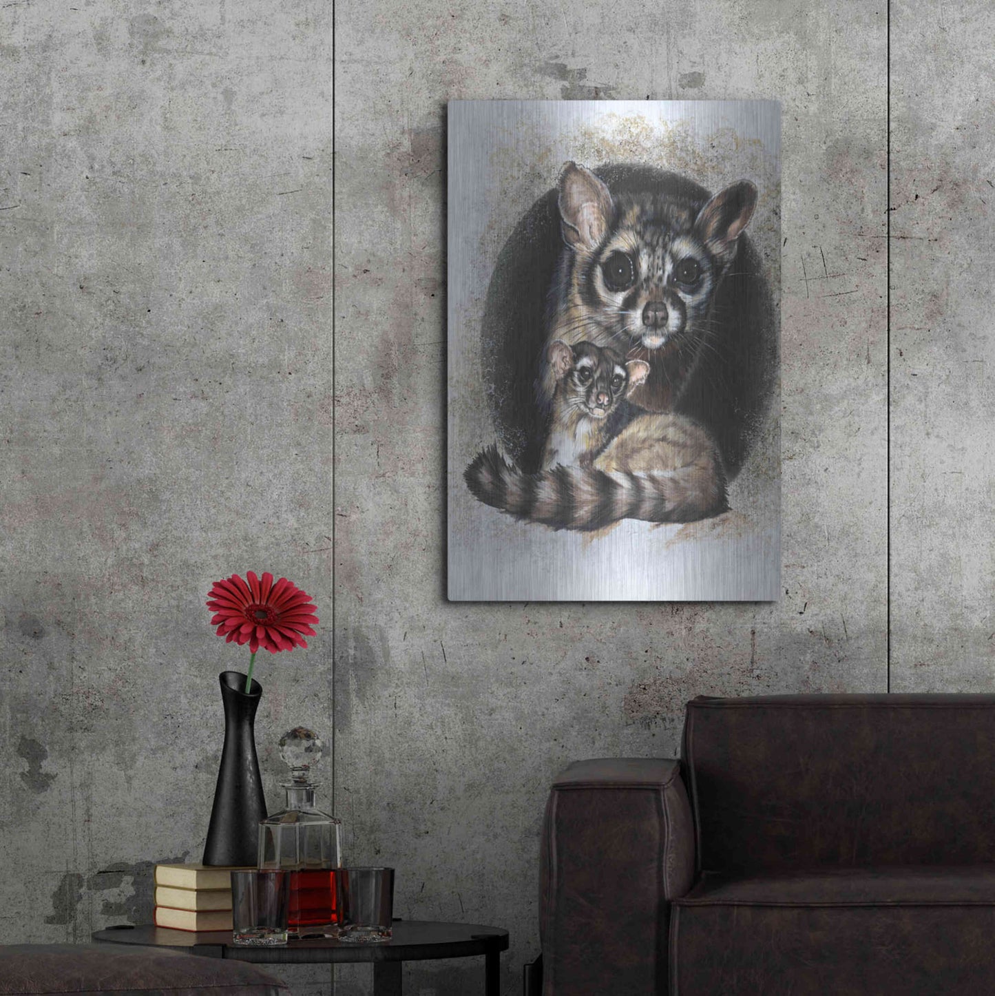 Luxe Metal Art 'Night Hunter' by Barbara Keith, Metal Wall Art,24x36