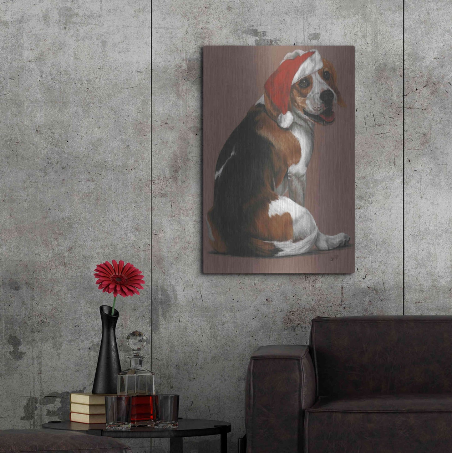 Luxe Metal Art 'Merry Christmas' by Barbara Keith, Metal Wall Art,24x36