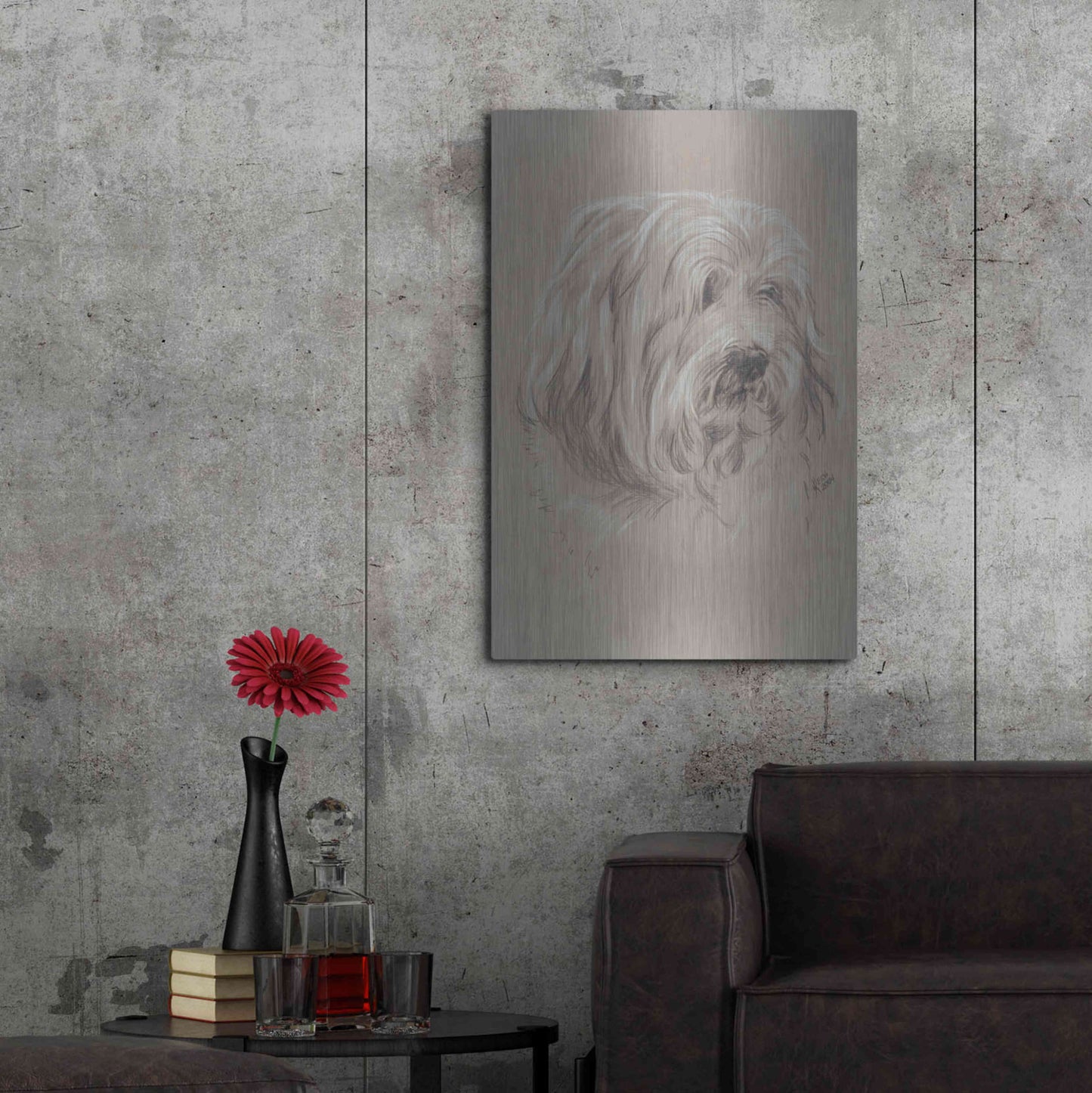 Luxe Metal Art 'Havanese' by Barbara Keith, Metal Wall Art,24x36