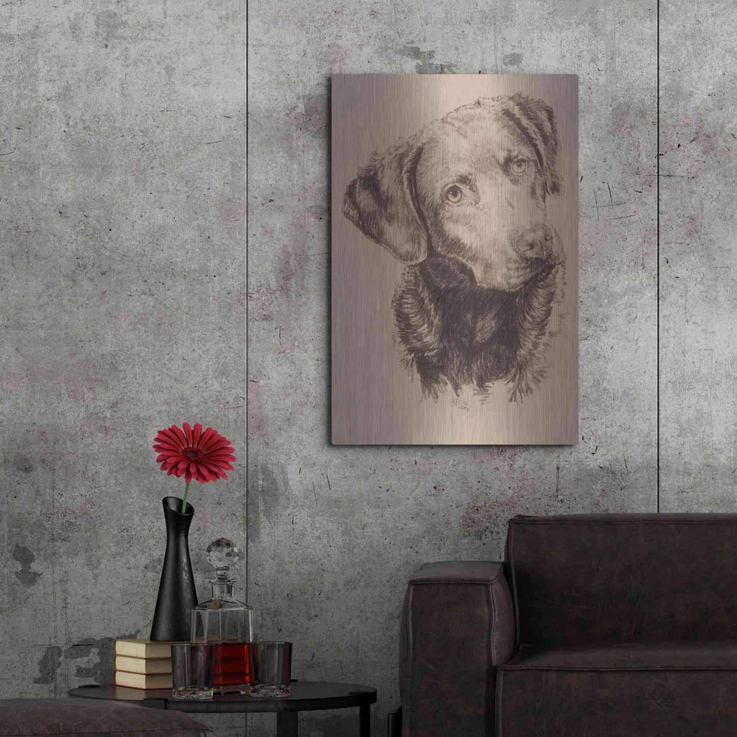 Luxe Metal Art 'Chessapeake Bay Retriever' by Barbara Keith, Metal Wall Art,24x36