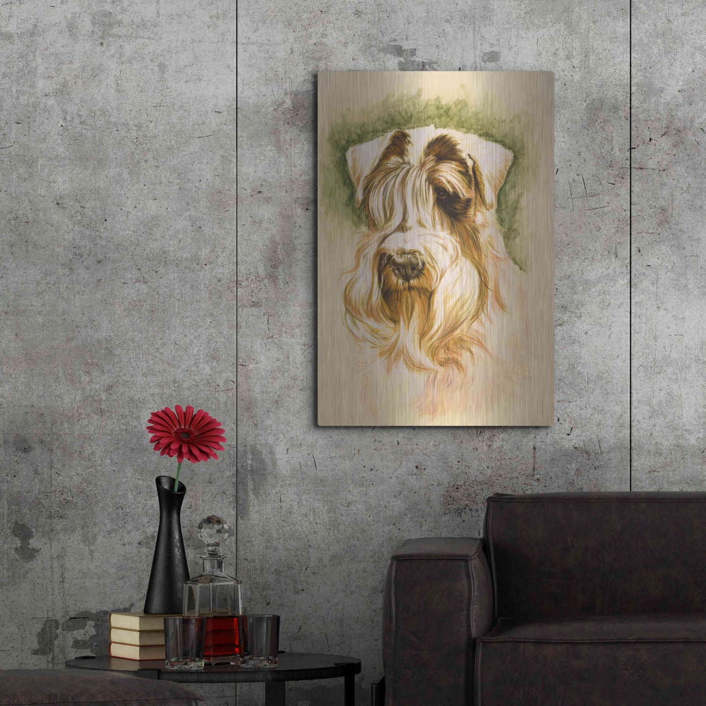 Luxe Metal Art 'Sealyham Terrier' by Barbara Keith, Metal Wall Art,24x36