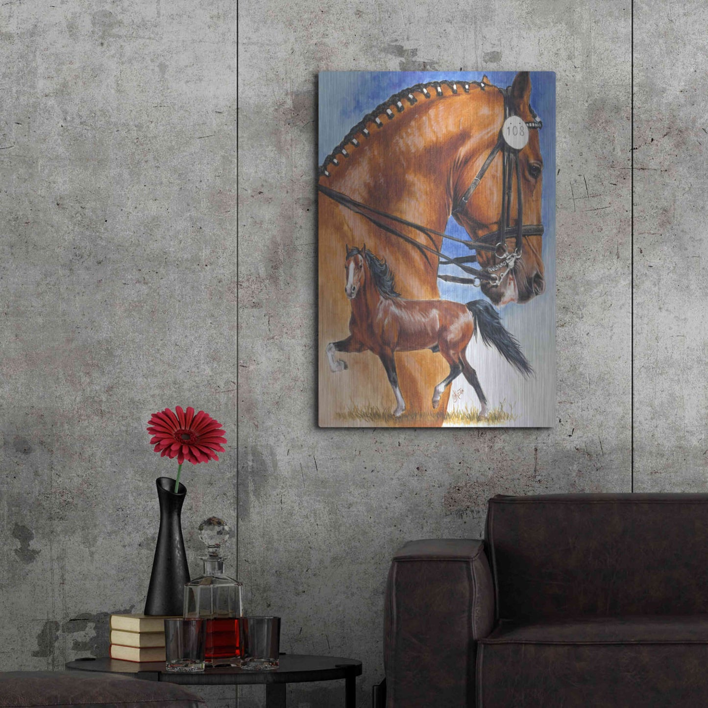 Luxe Metal Art 'Hackney' by Barbara Keith, Metal Wall Art,24x36