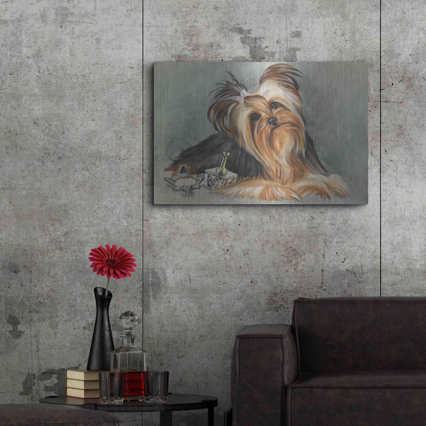 Luxe Metal Art 'Hanukkah Honey' by Barbara Keith, Metal Wall Art,36x24