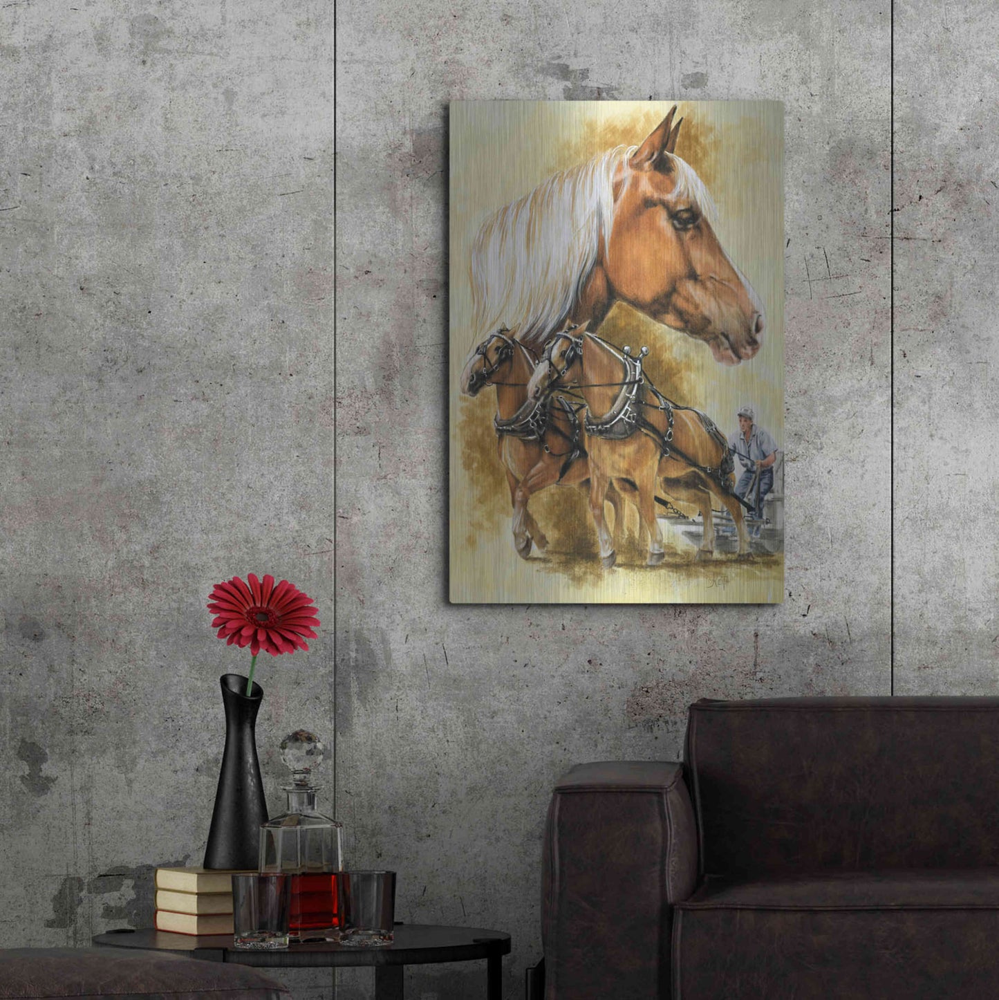 Luxe Metal Art 'Belgian' by Barbara Keith, Metal Wall Art,24x36