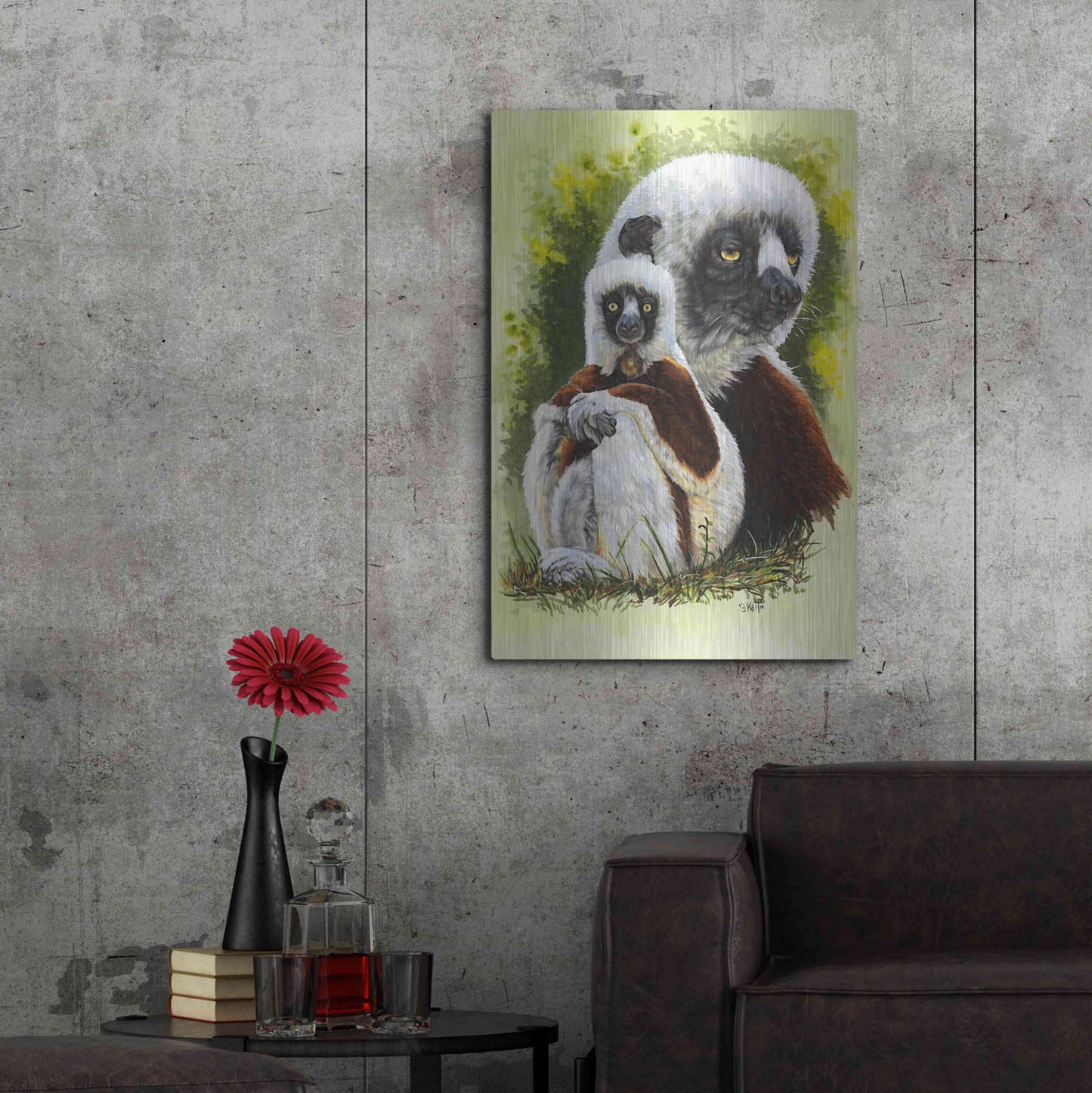 Luxe Metal Art 'Coquette' by Barbara Keith, Metal Wall Art,24x36